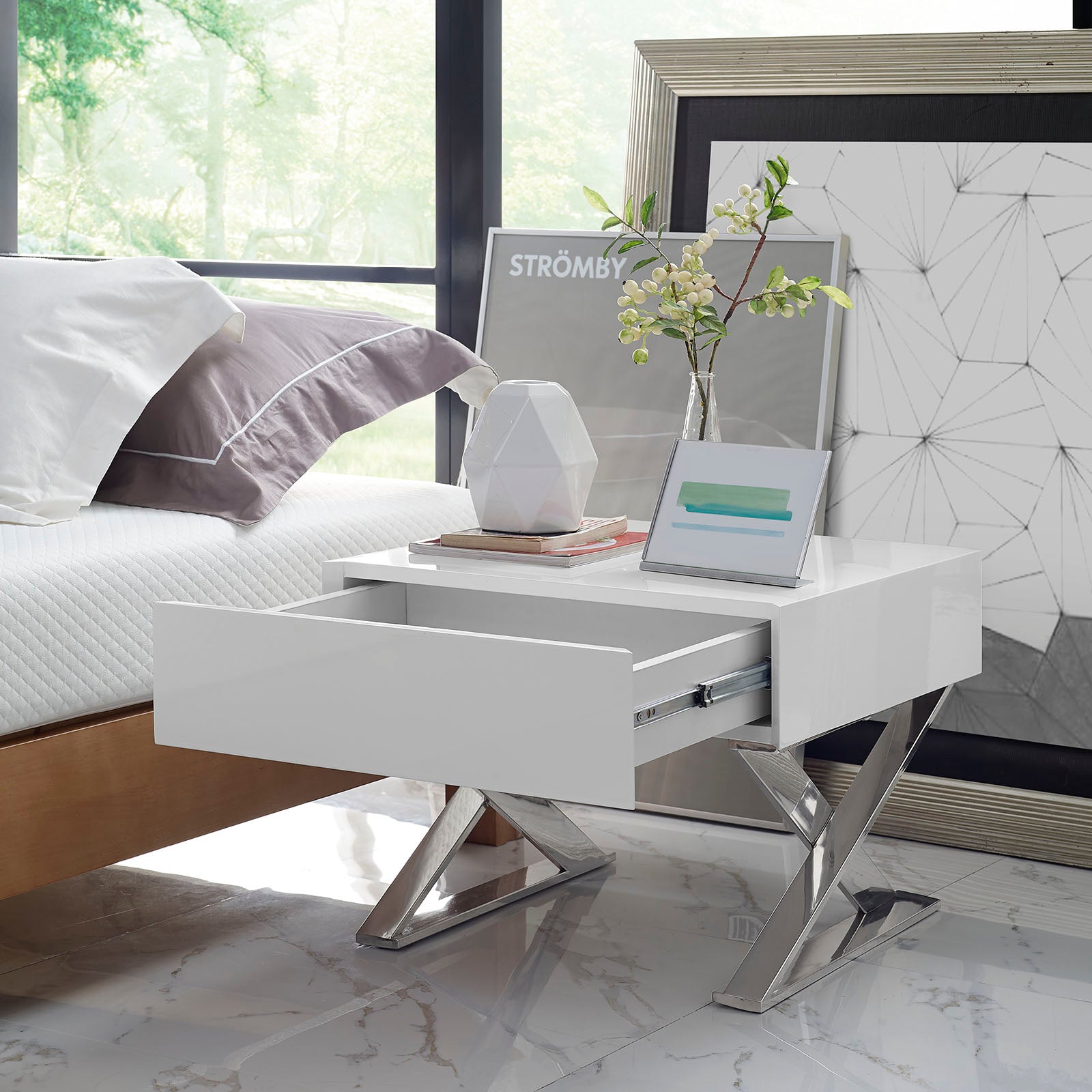 Modway Nightstands & Side Tables - Sector Nightstand White