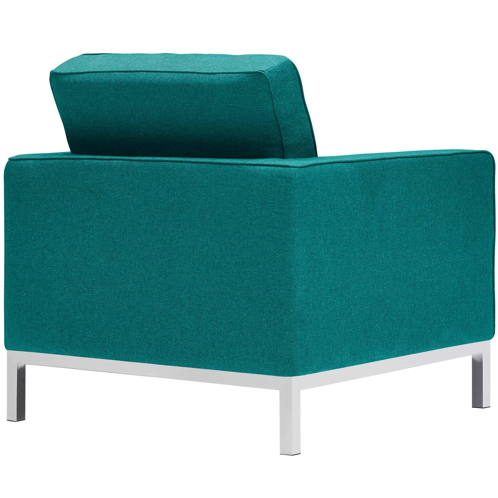 Modway Accent Chairs - Loft Fabric Armchair Teal
