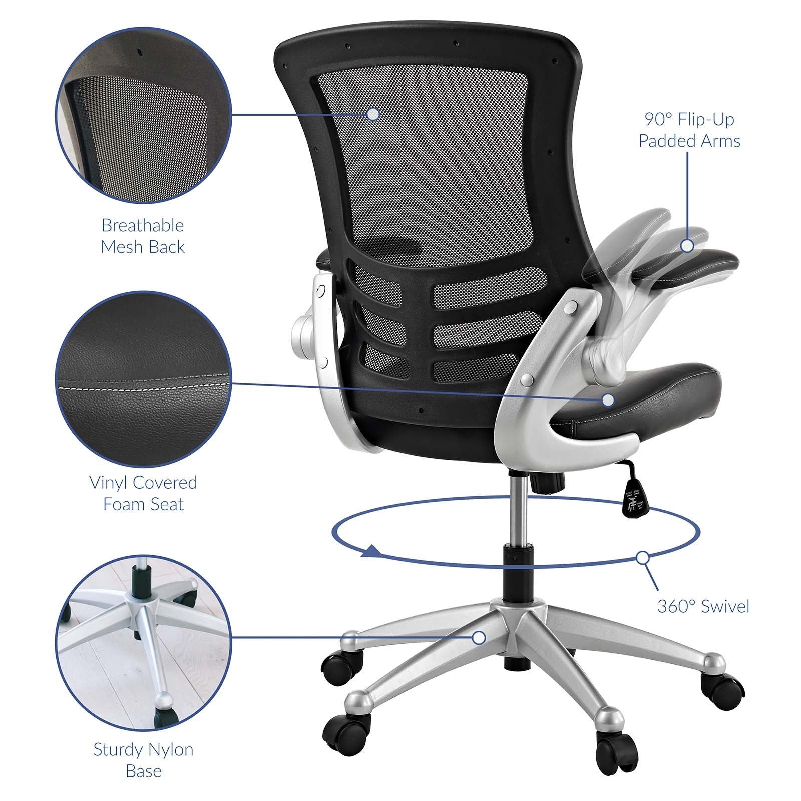 Modway Task Chairs - Attainment Office Chair Black