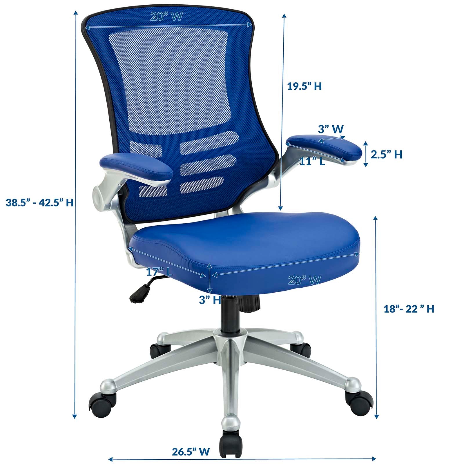 Modway Task Chairs - Attainment Office Chair Blue