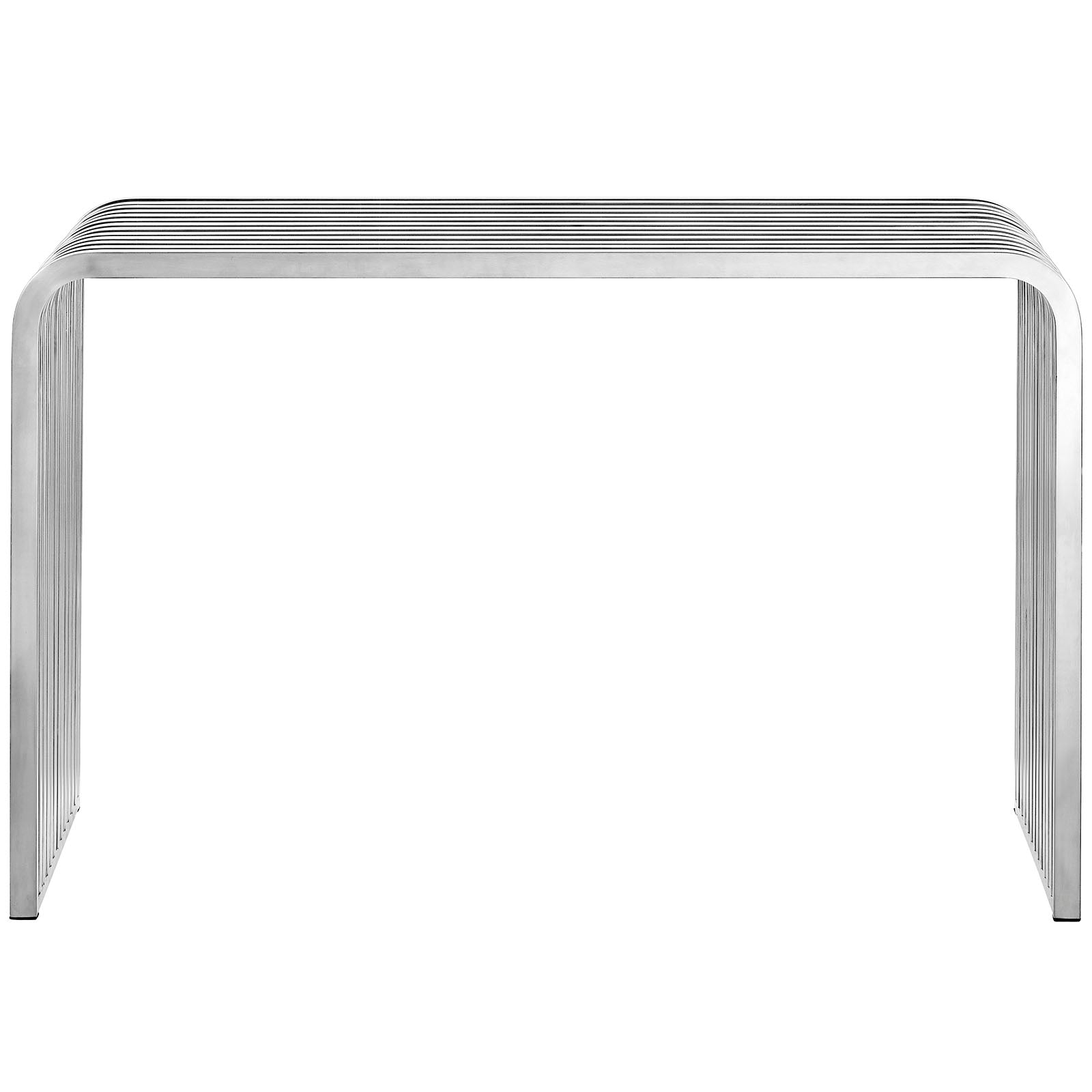 Modway Consoles - Pipe Stainless Steel Console Table Silver