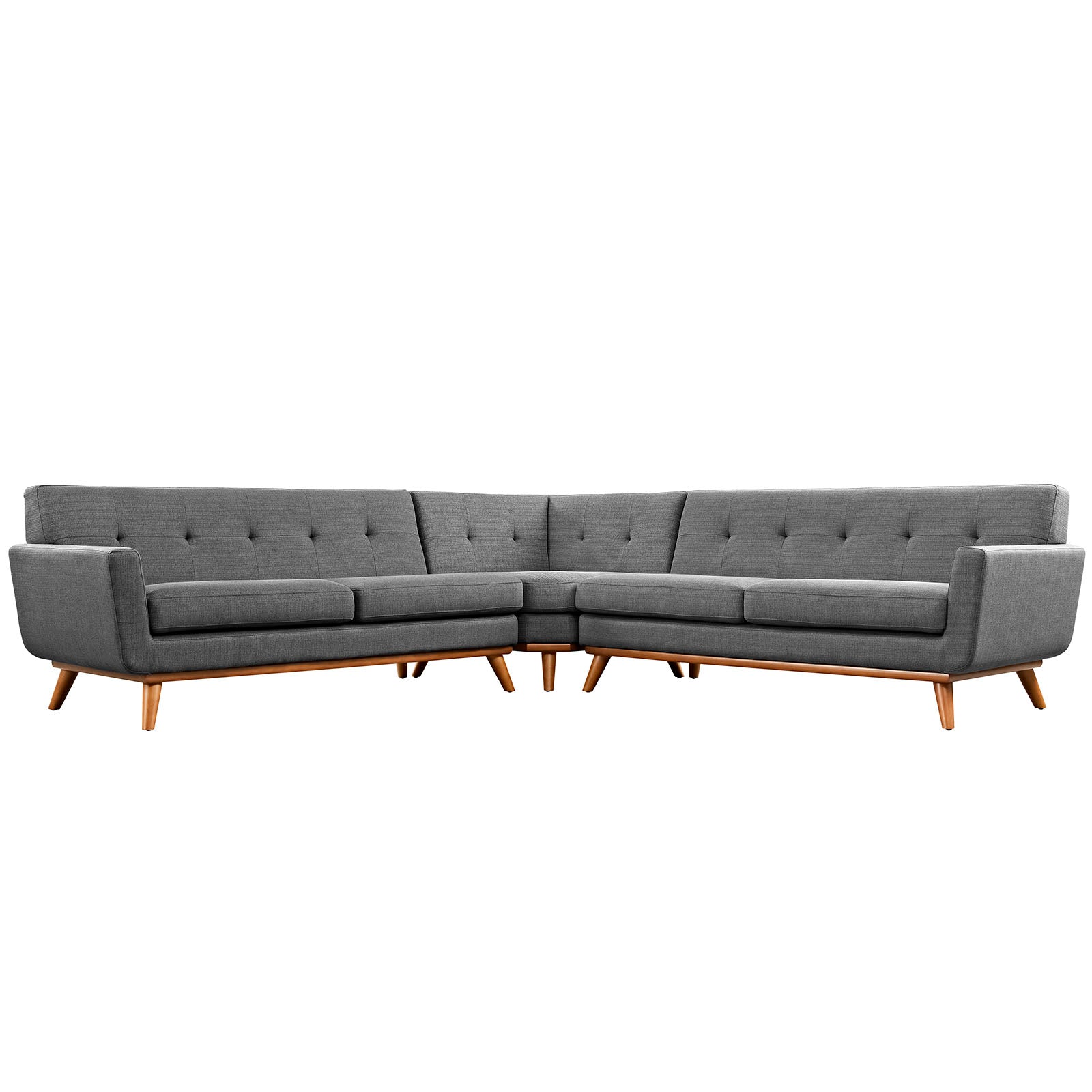 Modway Sectional Sofas - Engage L-Shaped Sectional Sofa Gray
