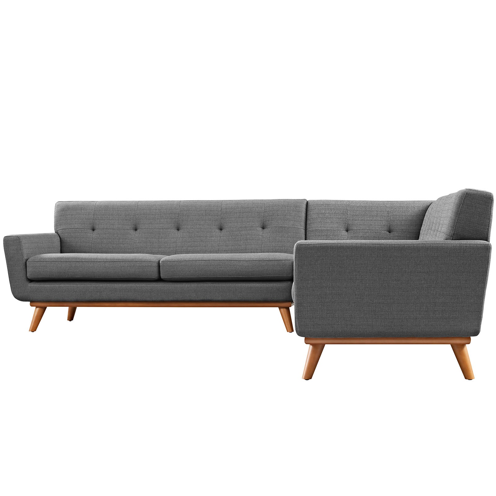 Modway Sectional Sofas - Engage L-Shaped Sectional Sofa Gray