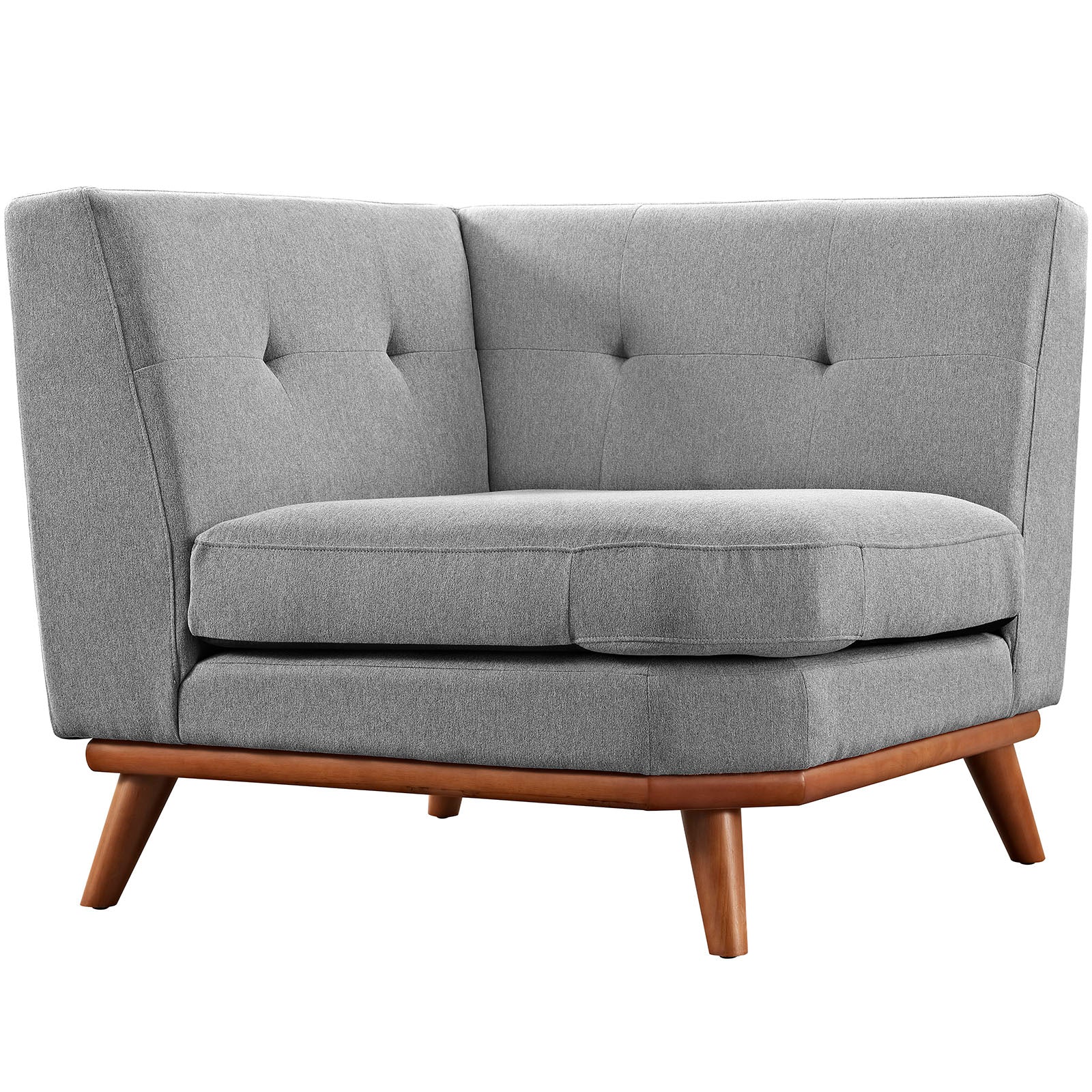 Modway Sectional Sofas - Engage L-Shaped Sectional Sofa Expectation Gray