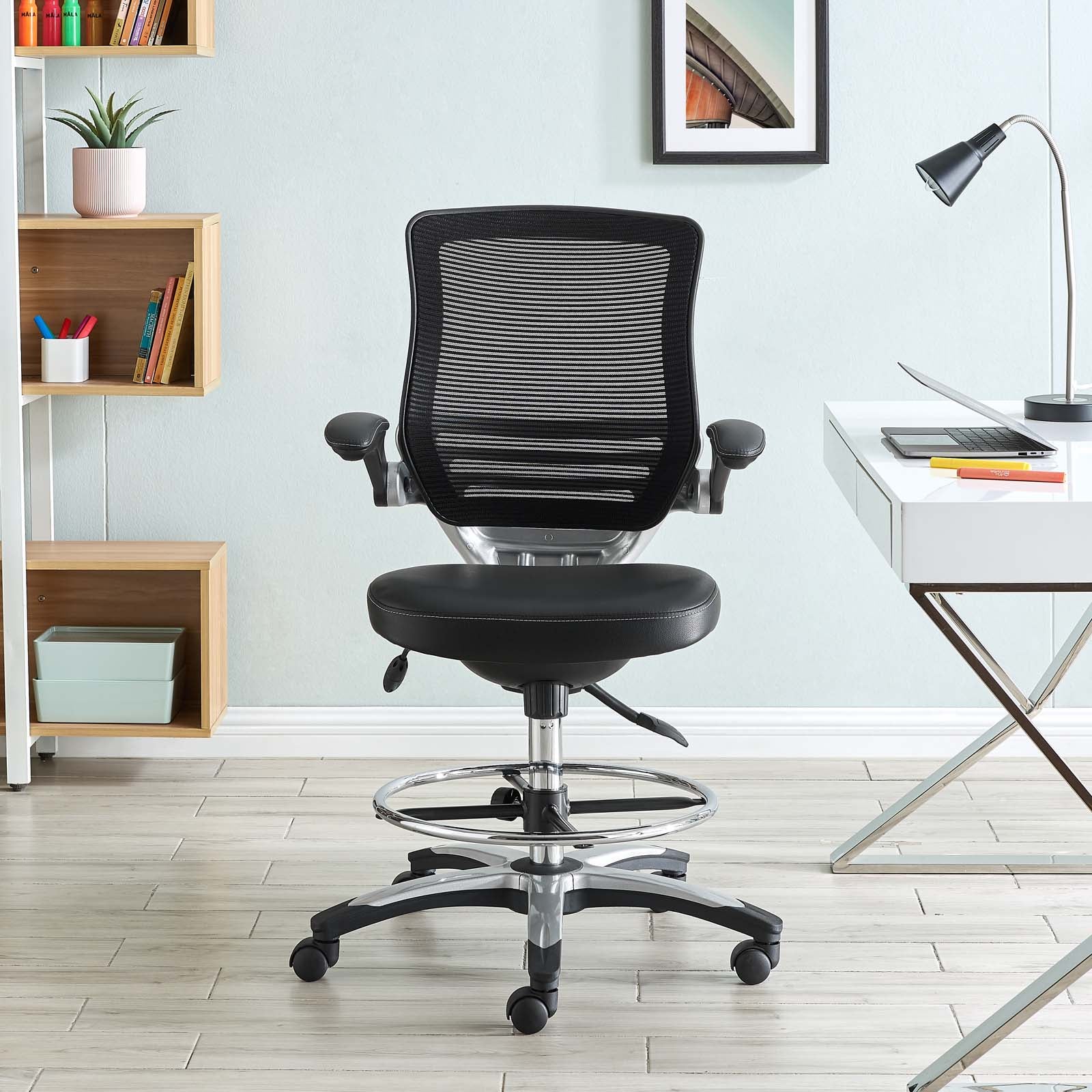 Modway Task Chairs - Edge Drafting Chair Black