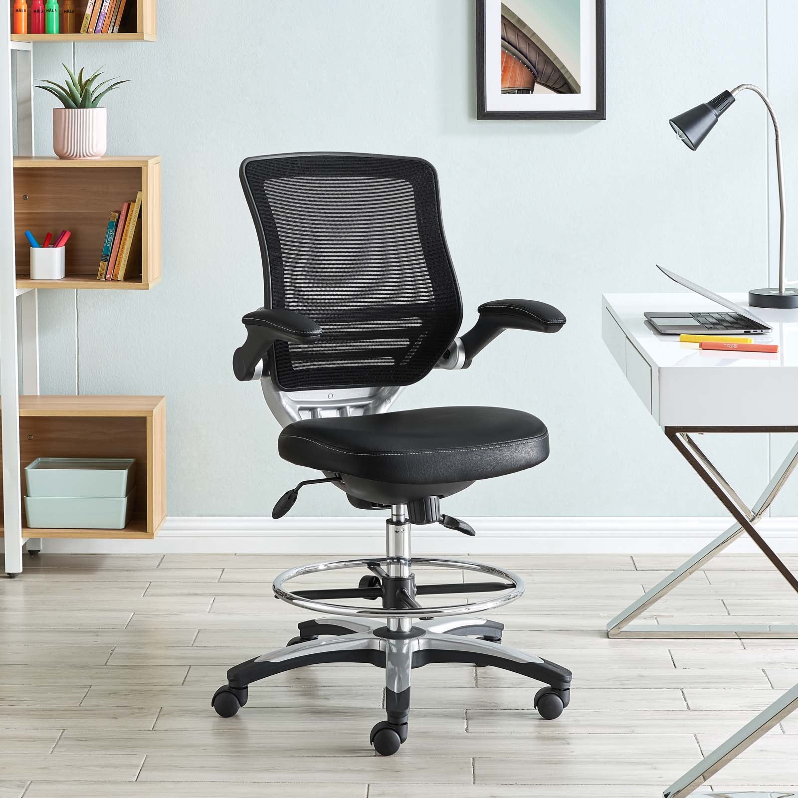 Modway Task Chairs - Edge Drafting Chair Black