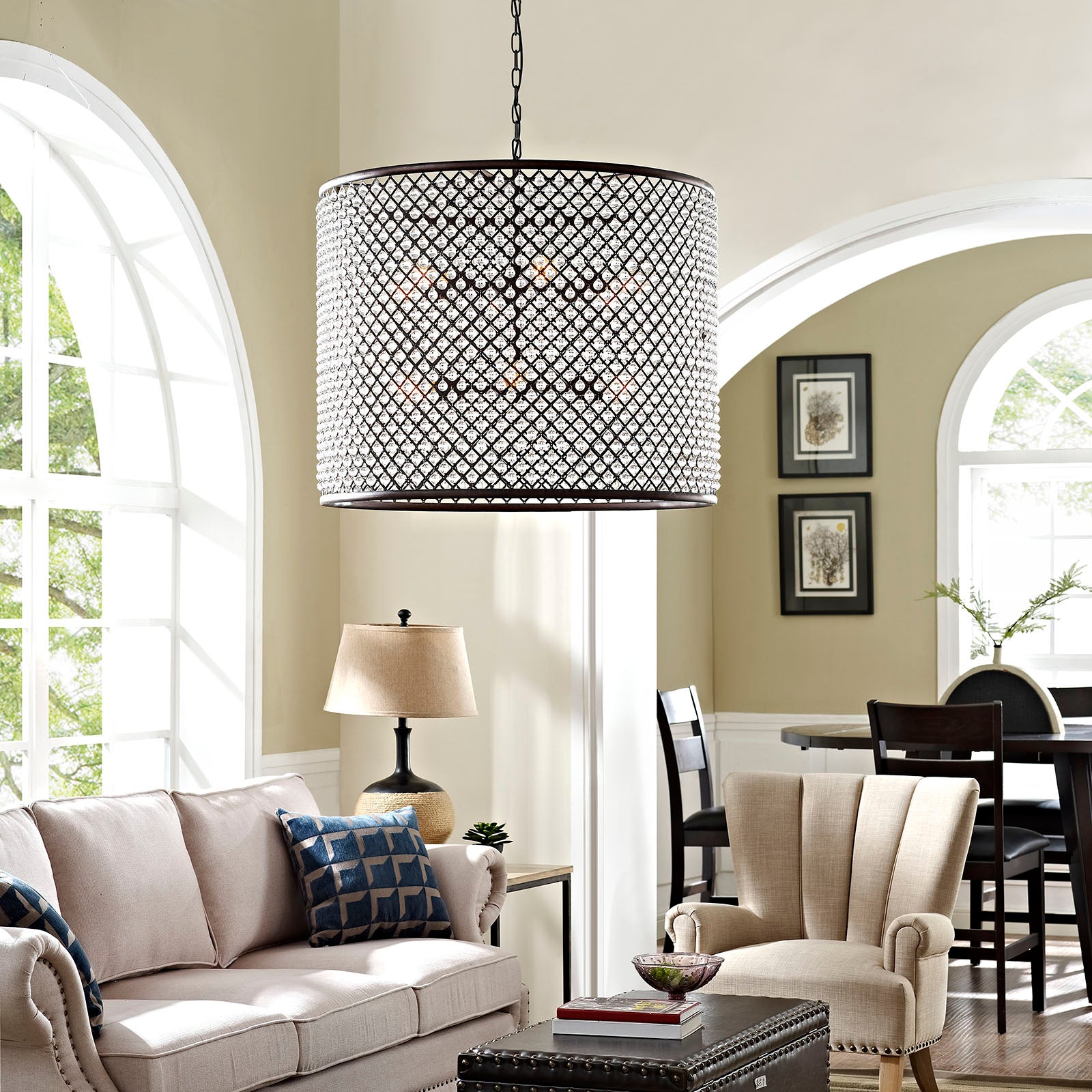 Modway Ceiling Lights - Prosperity Chandelier Brown