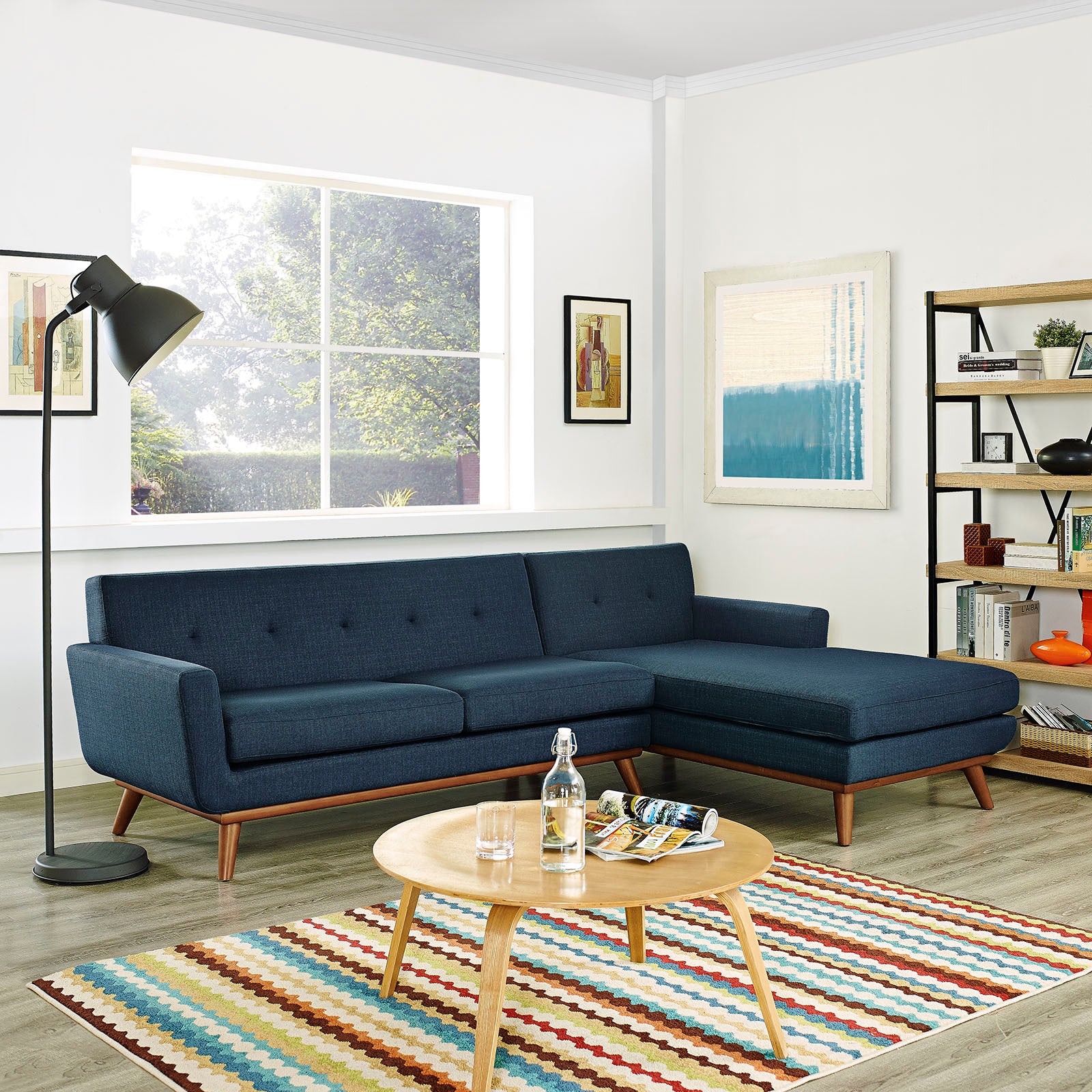 Modway Sectional Sofas - Engage Right-Facing Sectional Sofa Azure