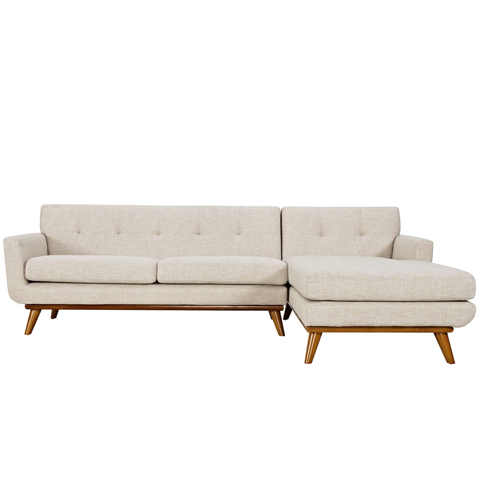Modway Sectional Sofas - Engage Right-Facing Sectional Sofa Beige