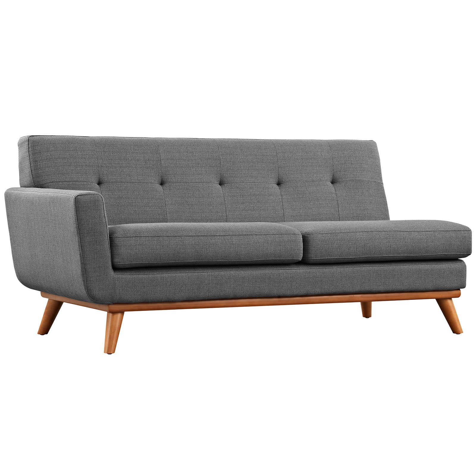 Modway Sectional Sofas - Engage Right-Facing Fabric Sectional Sofa Gray