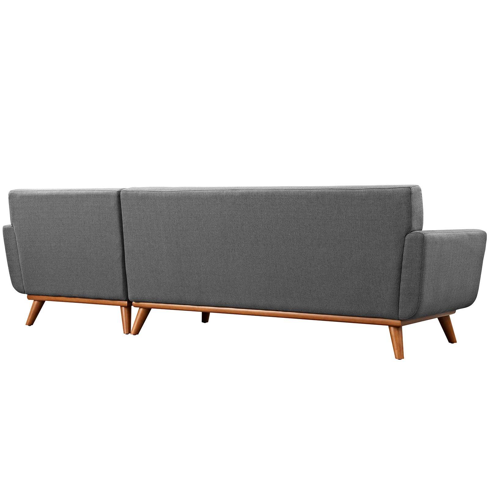 Modway Sectional Sofas - Engage Right-Facing Fabric Sectional Sofa Gray
