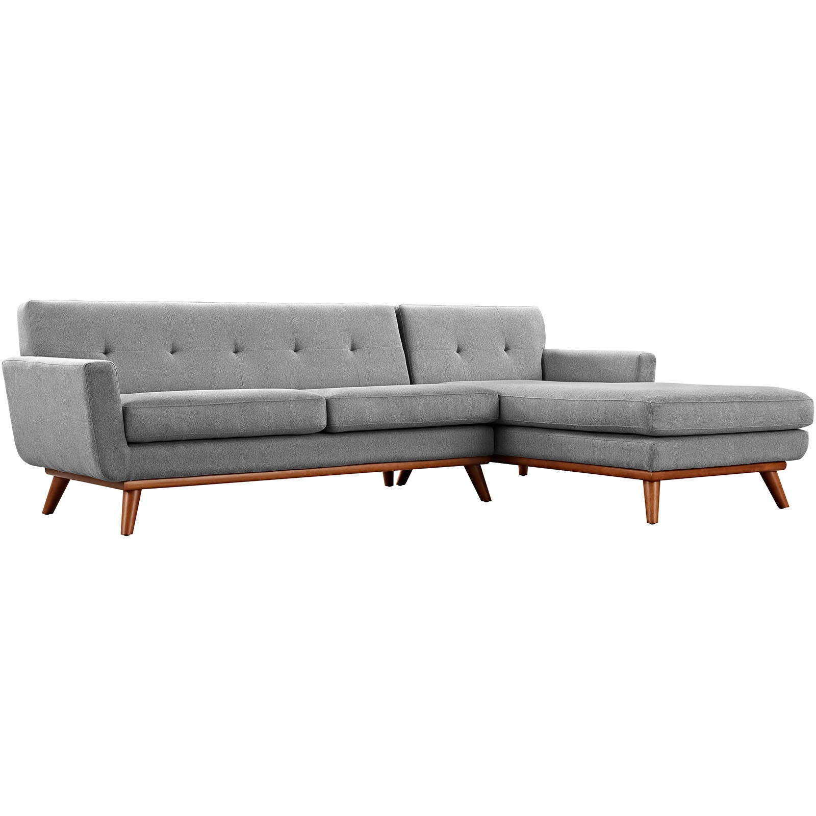 Modway Sectional Sofas - Engage Right-Facing Sectional Sofa Gray