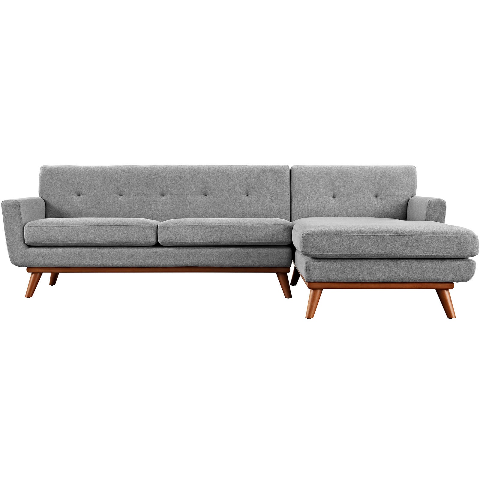 Modway Sectional Sofas - Engage Right-Facing Sectional Sofa Gray