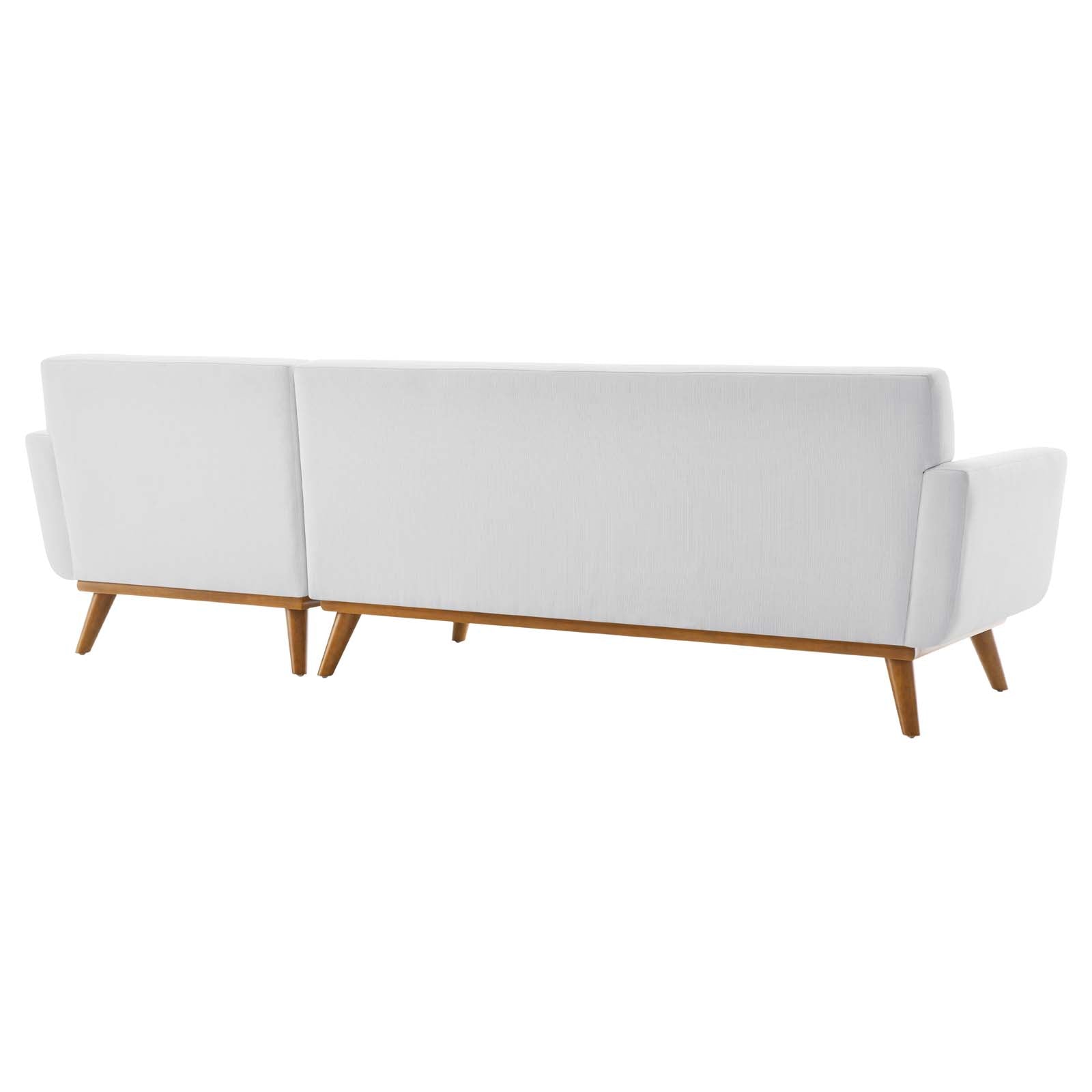Modway Sectional Sofas - Engage Right-Facing Upholstered Fabric Sectional Sofa White