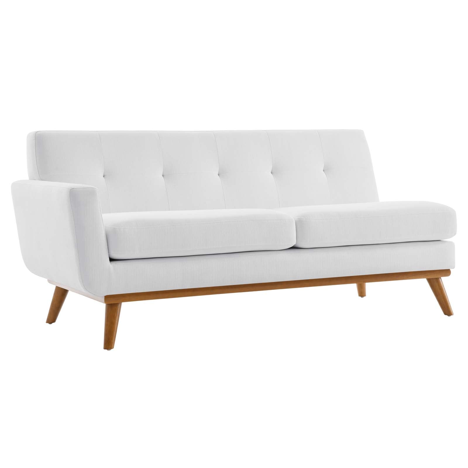 Modway Sectional Sofas - Engage Right-Facing Upholstered Fabric Sectional Sofa White