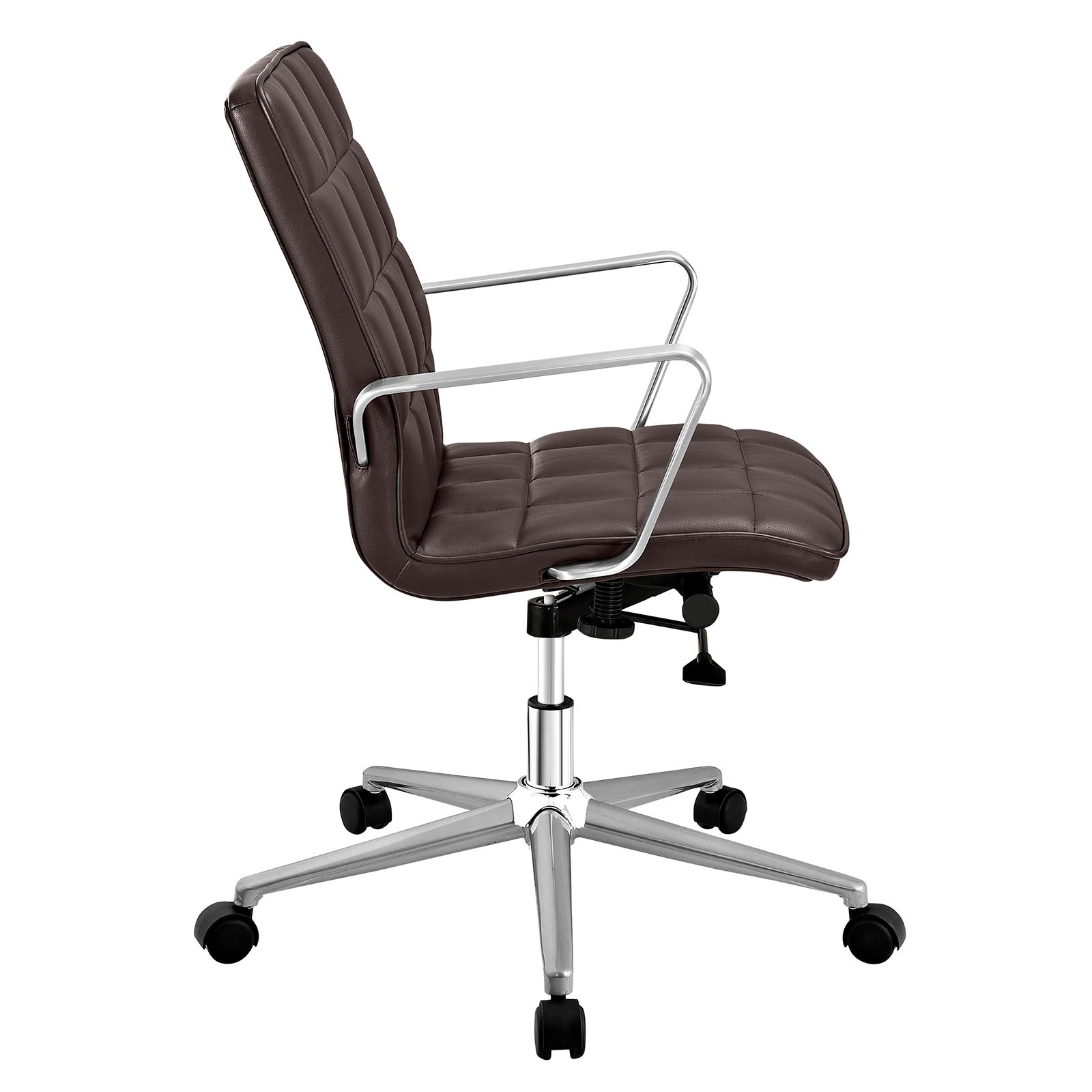 Modway Task Chairs - Tile Office Chair Brown