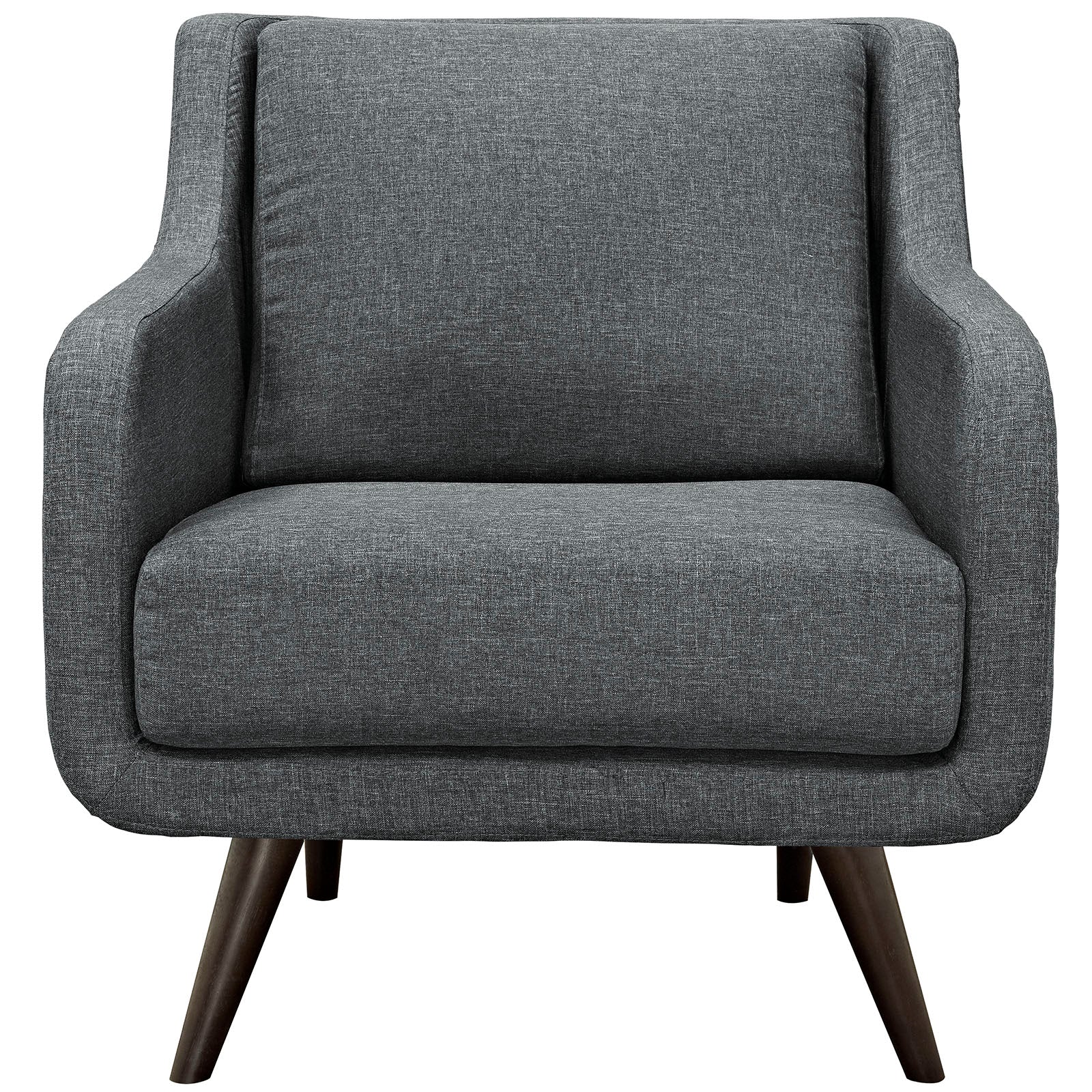 Modway Accent Chairs - Verve Upholstered Fabric Armchair Gray