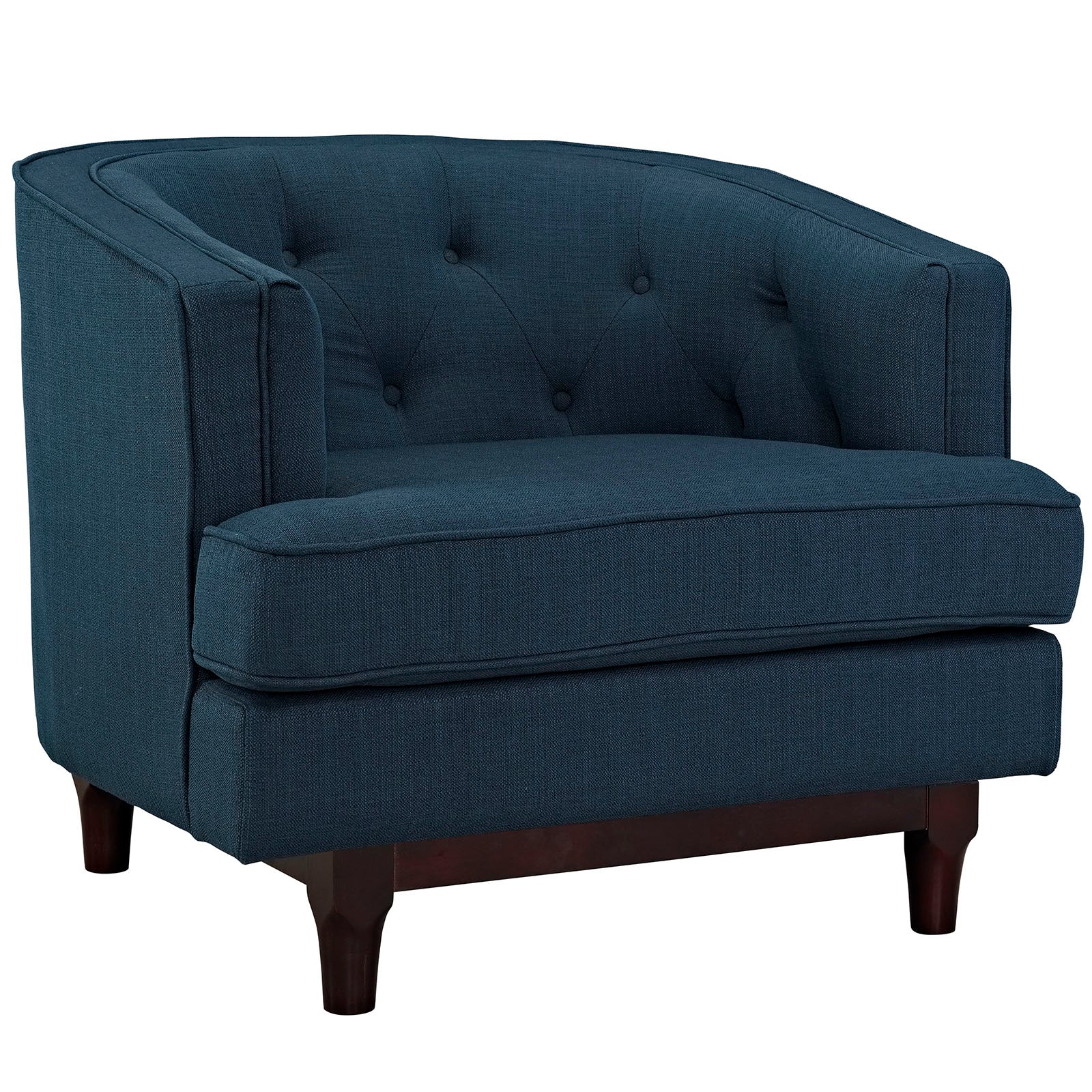 Modway Accent Chairs - Coast Upholstered Fabric Armchair Azure