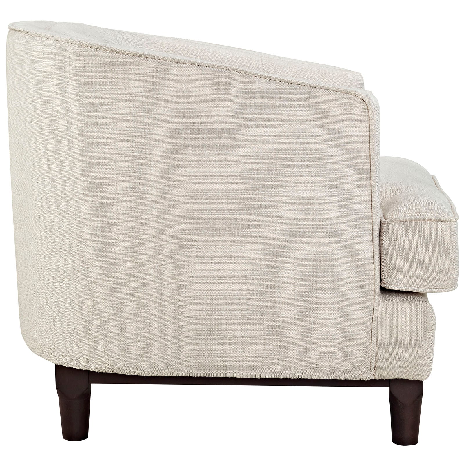 Modway Accent Chairs - Coast Upholstered Fabric Armchair Beige