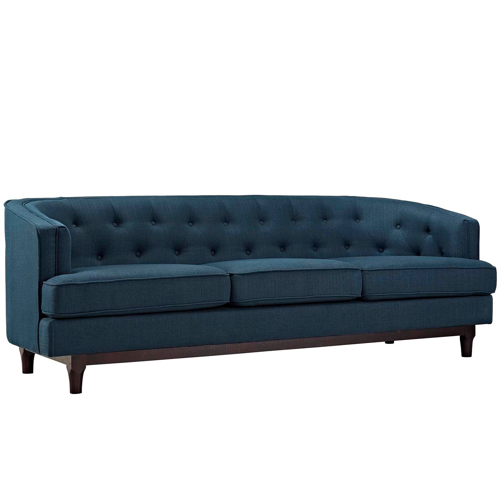 Modway Sofas & Couches - Coast Upholstered Fabric Sofa Azure