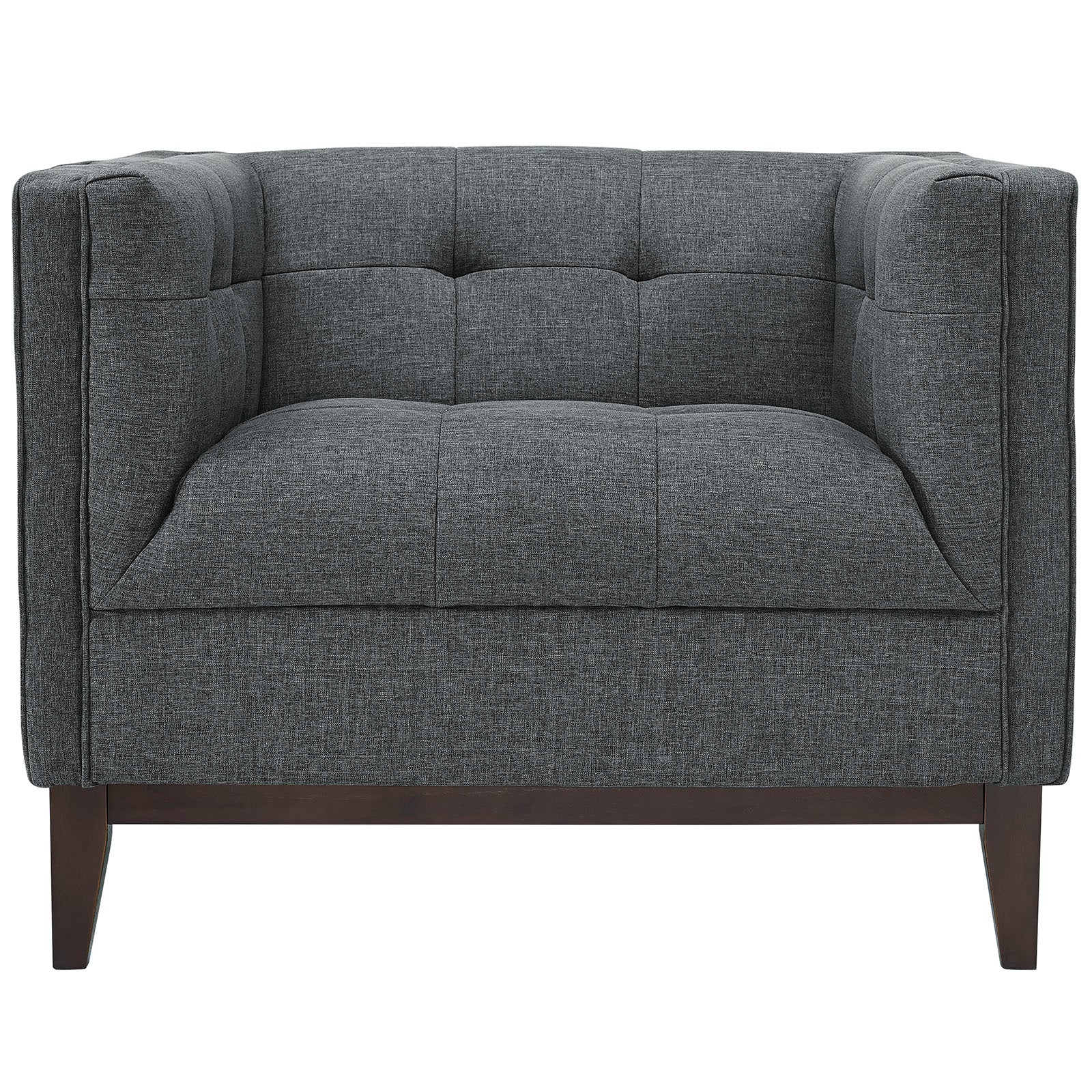 Modway Accent Chairs - Serve Upholstered Fabric Armchair Gray