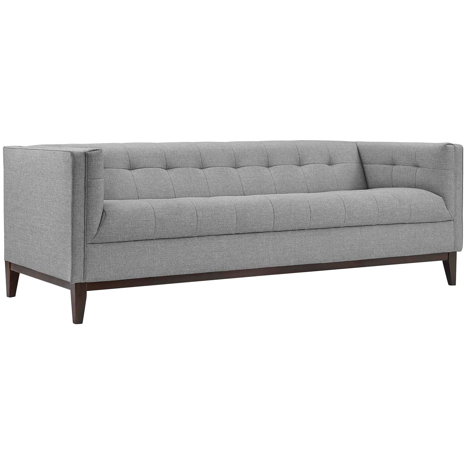 Modway Sofas & Couches - Serve Upholstered Fabric Sofa Light Gray