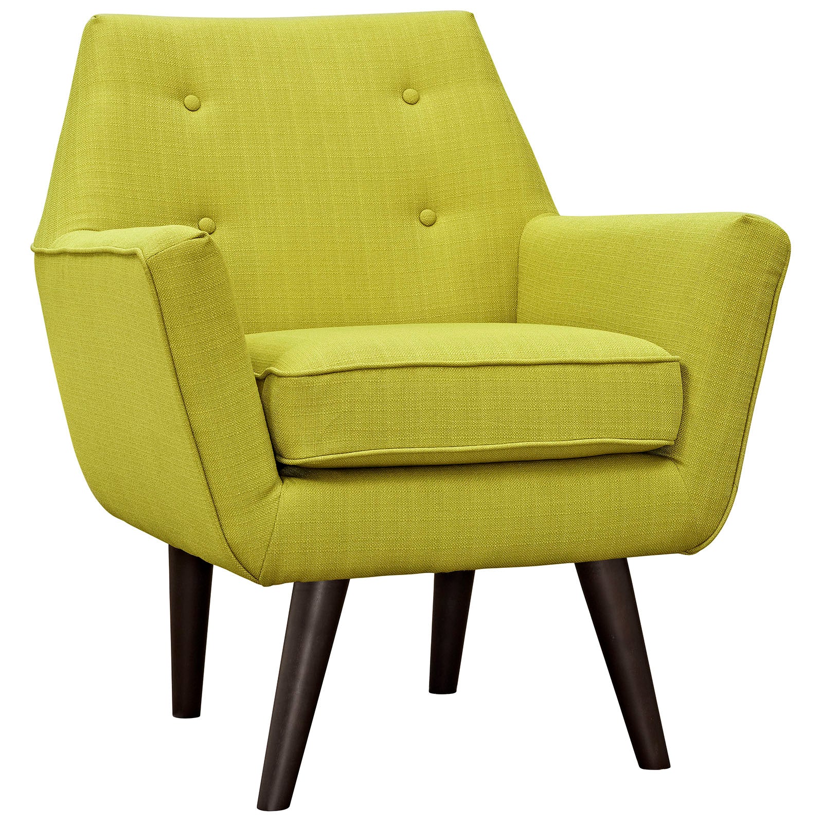 Modway Accent Chairs - Posit Upholstered Fabric Armchair Wheatgrass