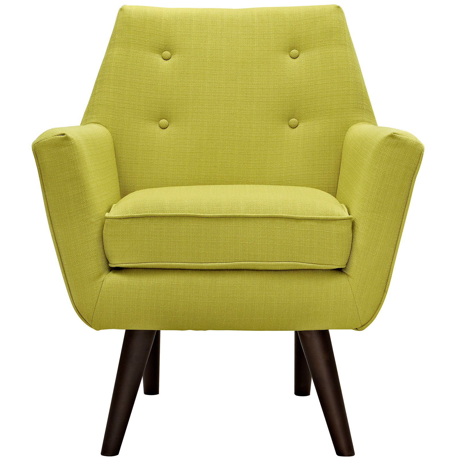 Modway Accent Chairs - Posit Upholstered Fabric Armchair Wheatgrass