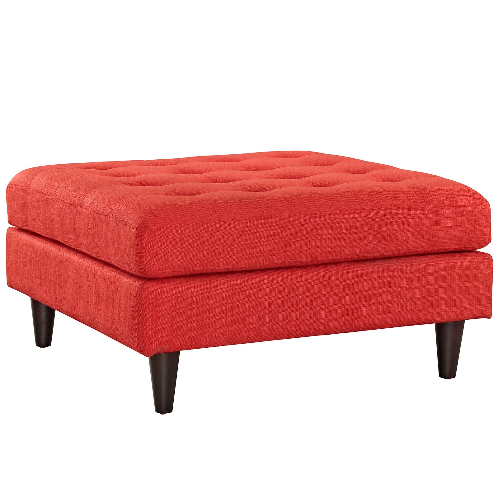 Modway Ottomans & Stools - Empress Upholstered Fabric Large Ottoman Atomic Red