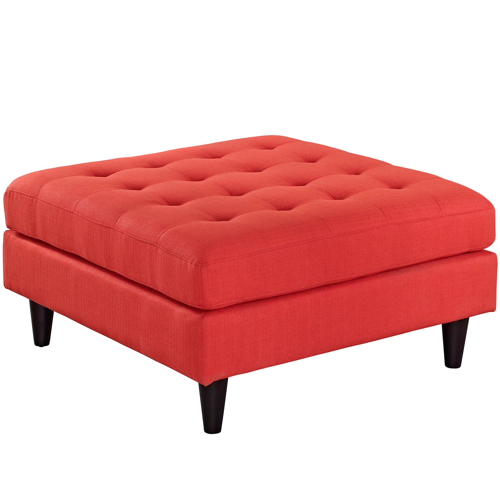 Modway Ottomans & Stools - Empress Upholstered Fabric Large Ottoman Atomic Red