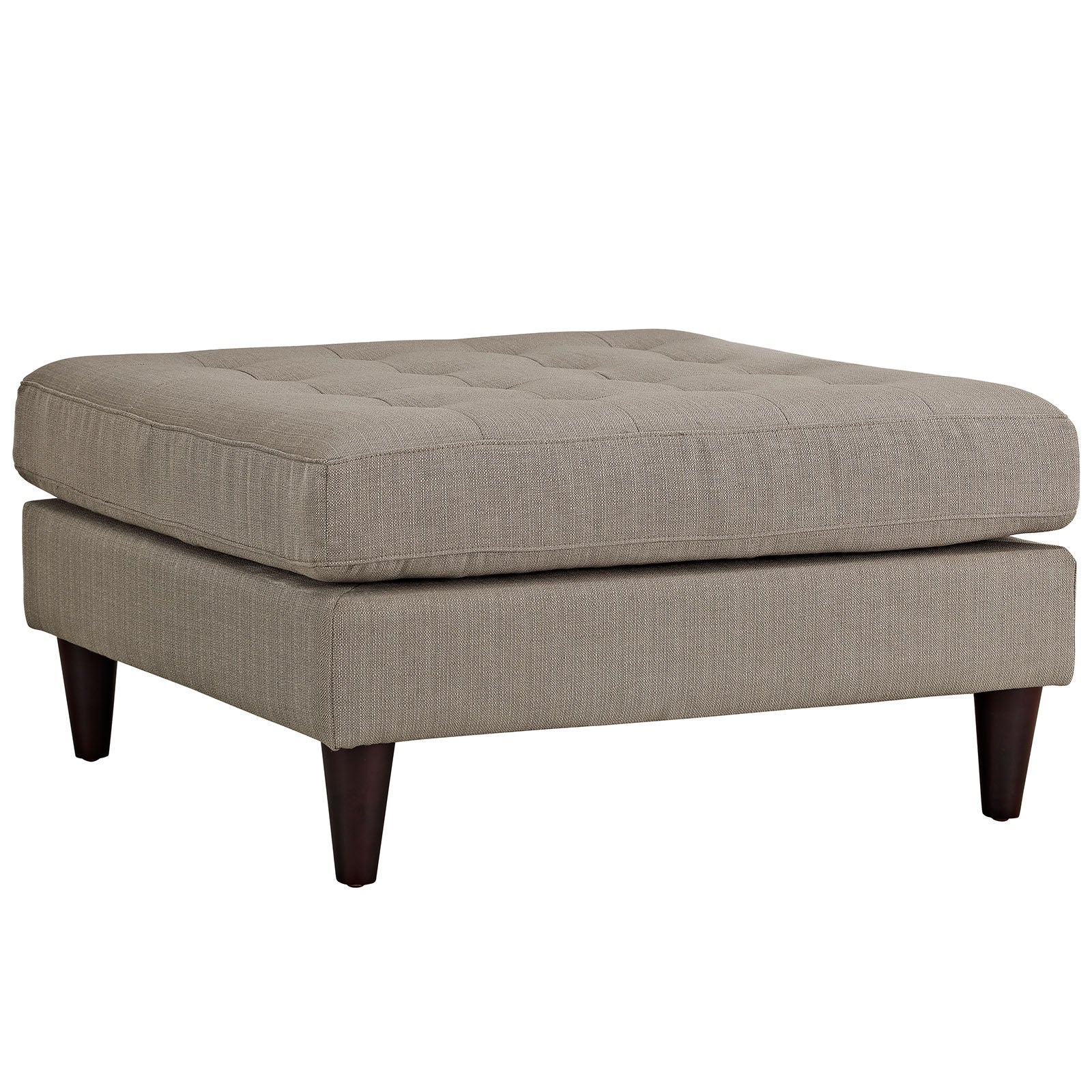 Modway Ottomans & Stools - Empress Upholstered Fabric Large Ottoman Granite