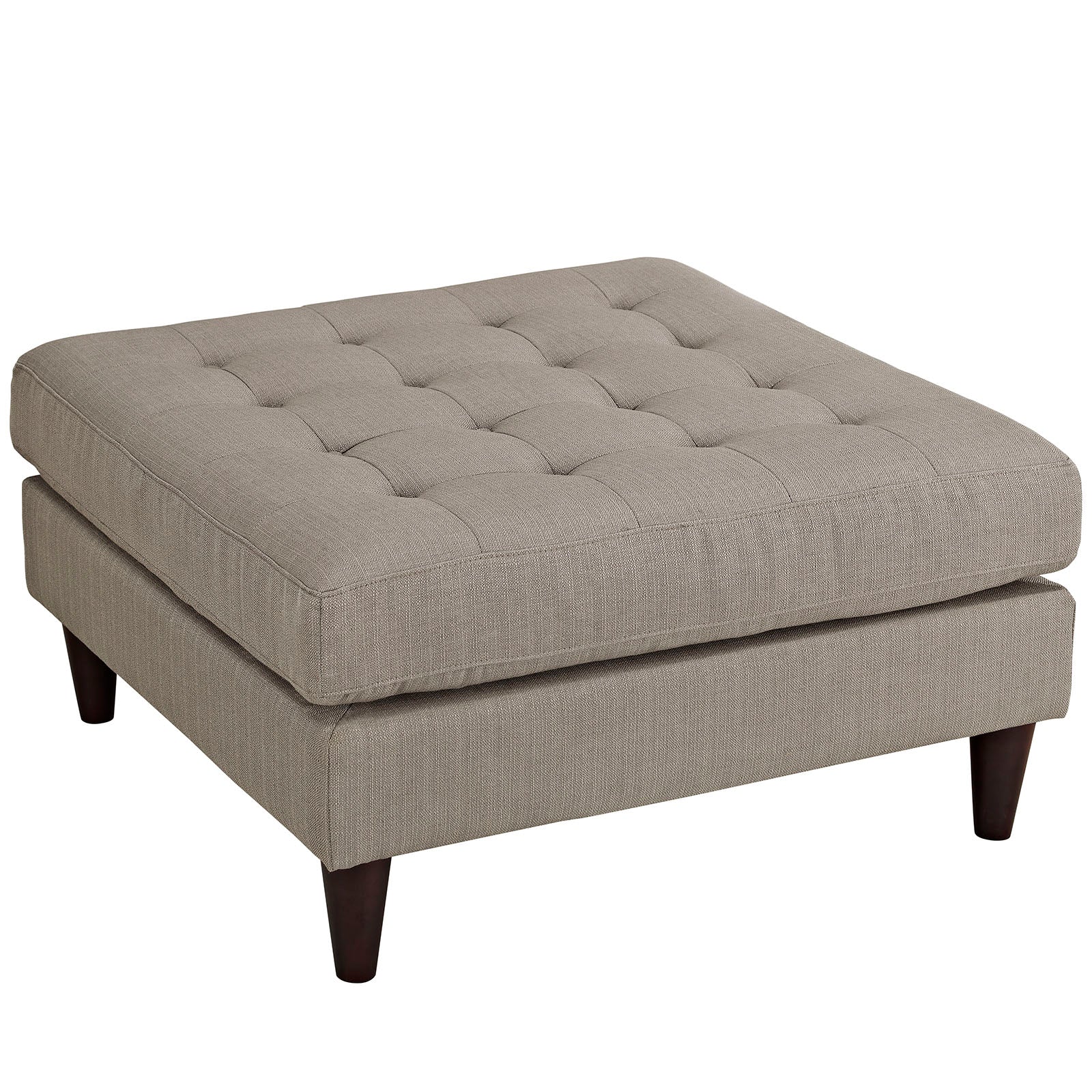 Modway Ottomans & Stools - Empress Upholstered Fabric Large Ottoman Granite