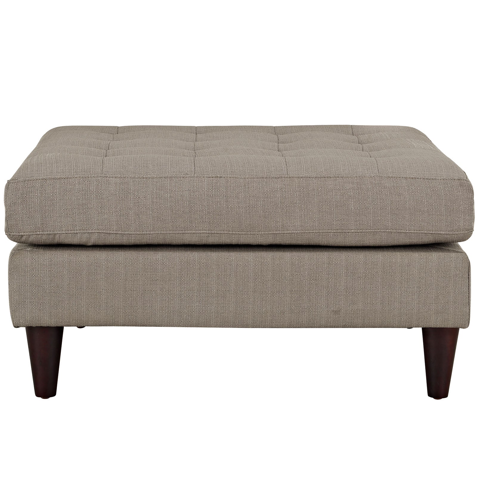 Modway Ottomans & Stools - Empress Upholstered Fabric Large Ottoman Granite