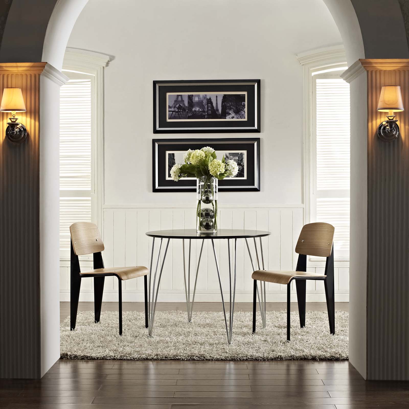 Modway Dining Chairs - Cabin Dining Chair Natural Black