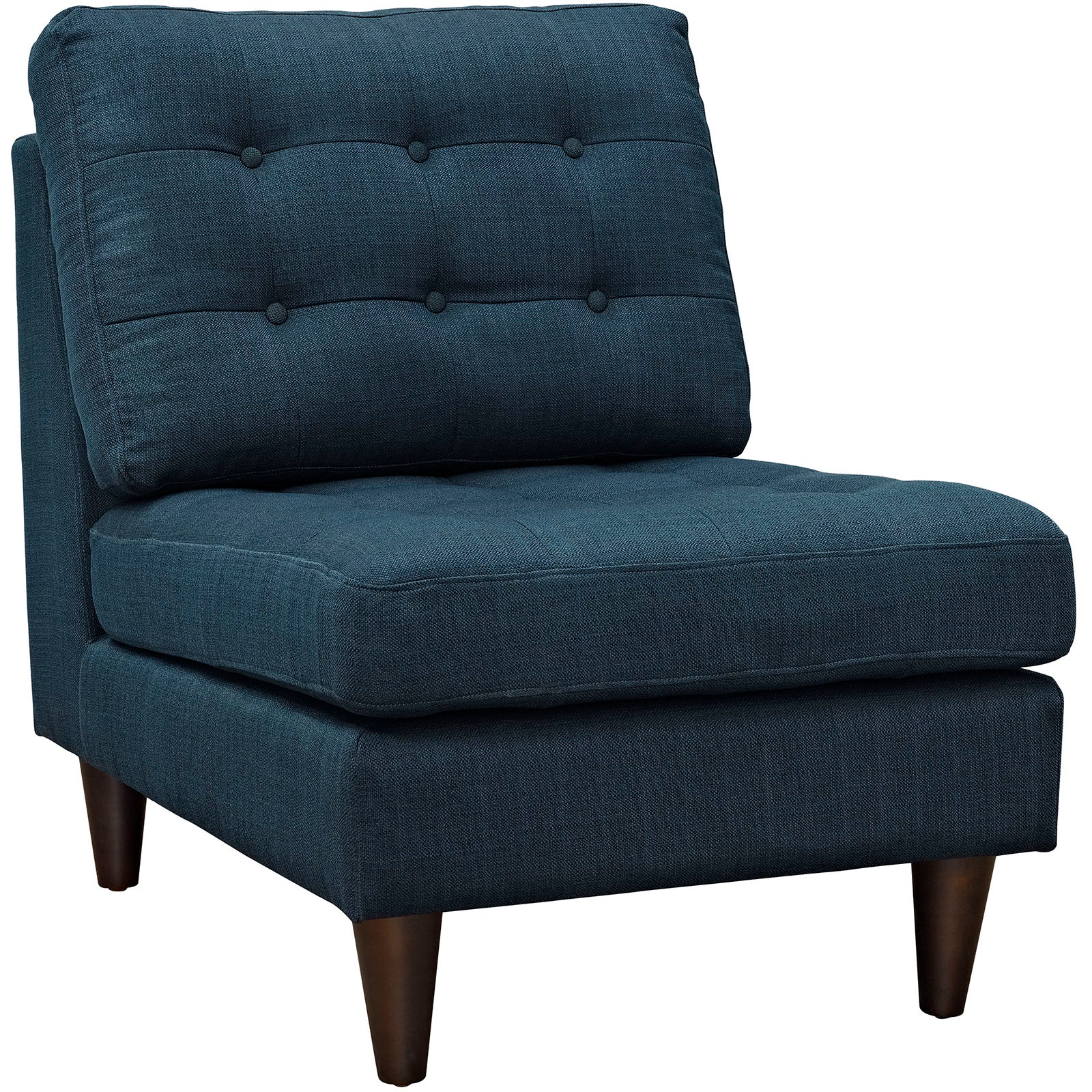 Modway Accent Chairs - Empress Upholstered Fabric Lounge Chair Azure