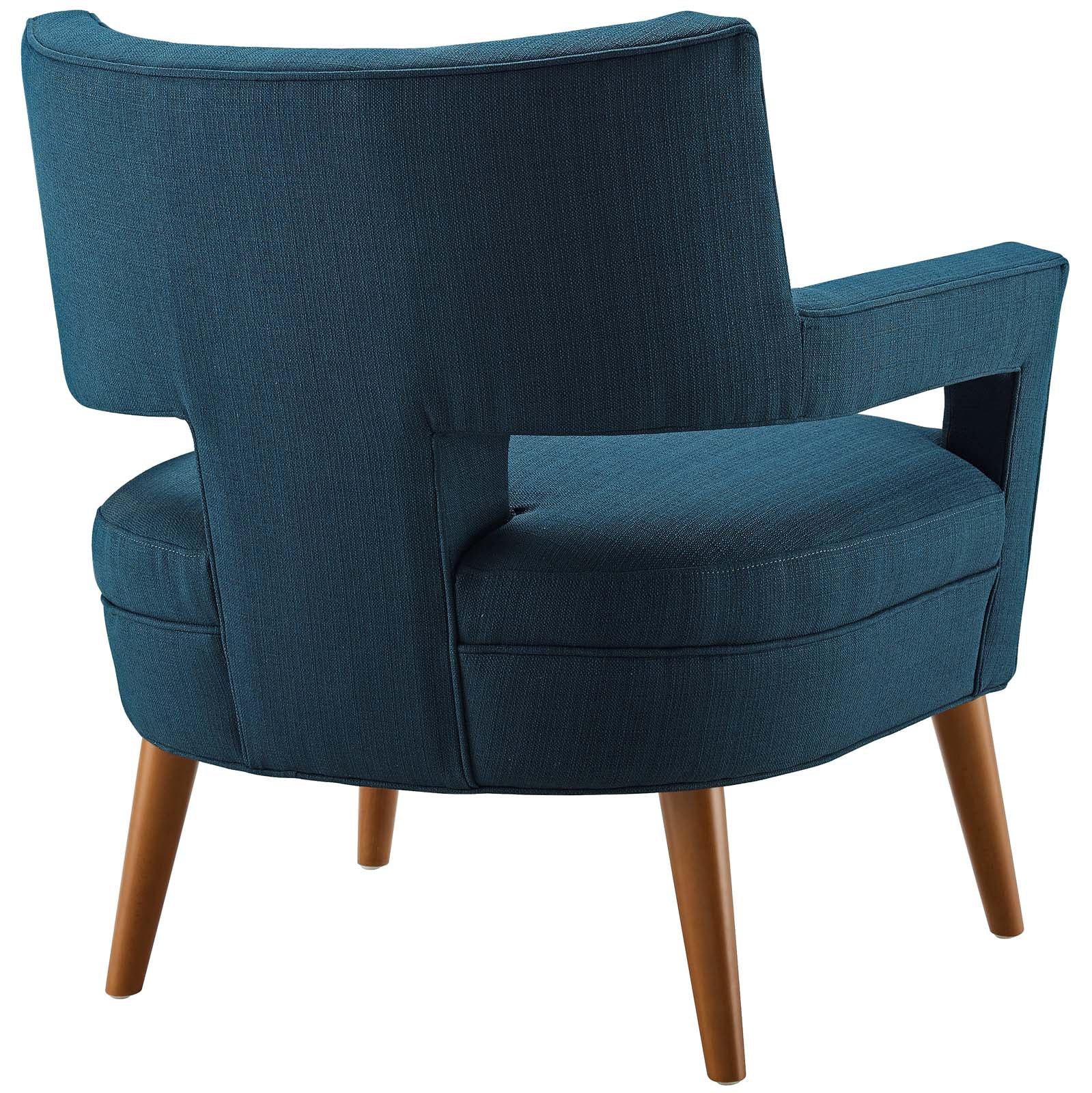 Modway Accent Chairs - Sheer Upholstered Fabric Armchair Azure