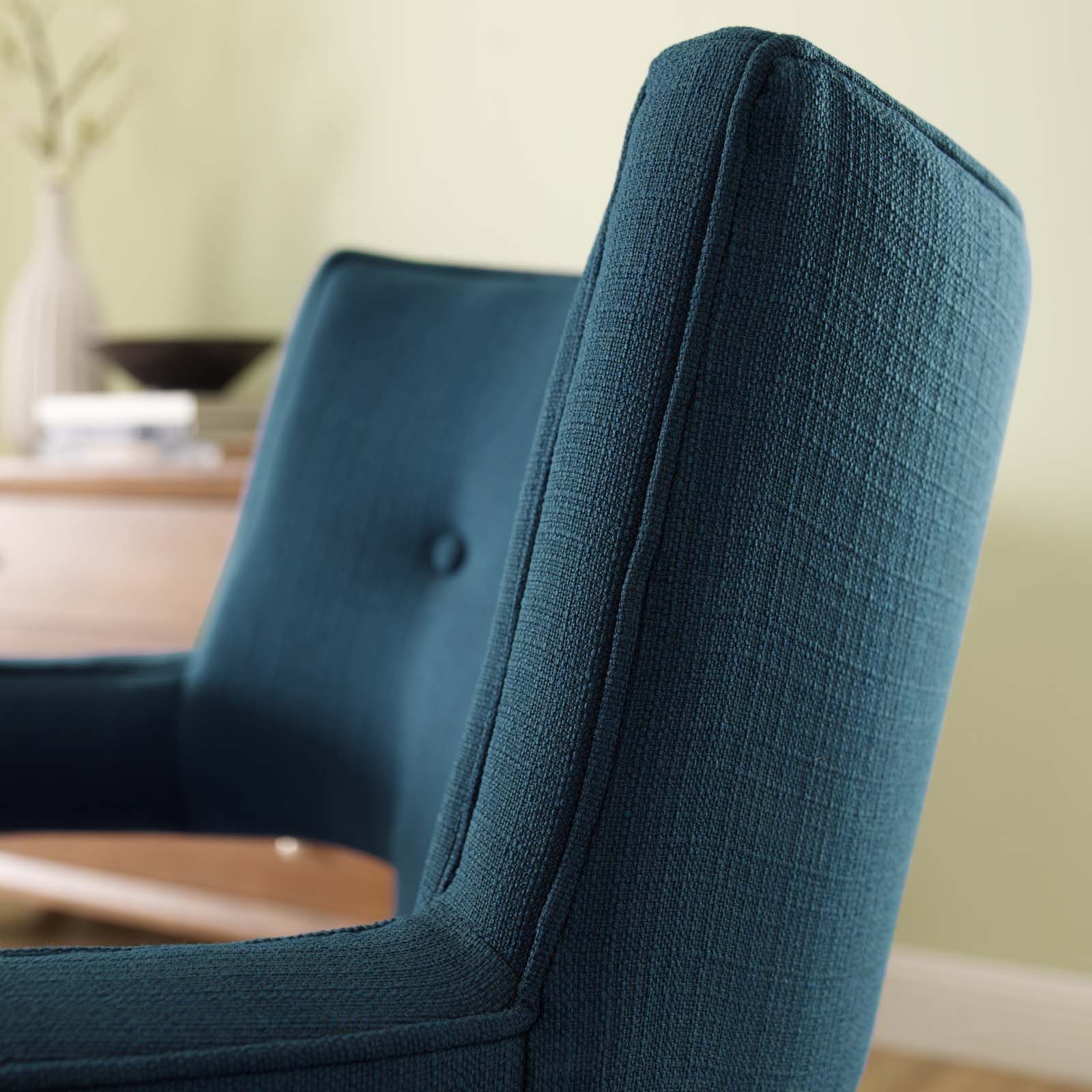 Modway Accent Chairs - Sheer Upholstered Fabric Armchair Azure