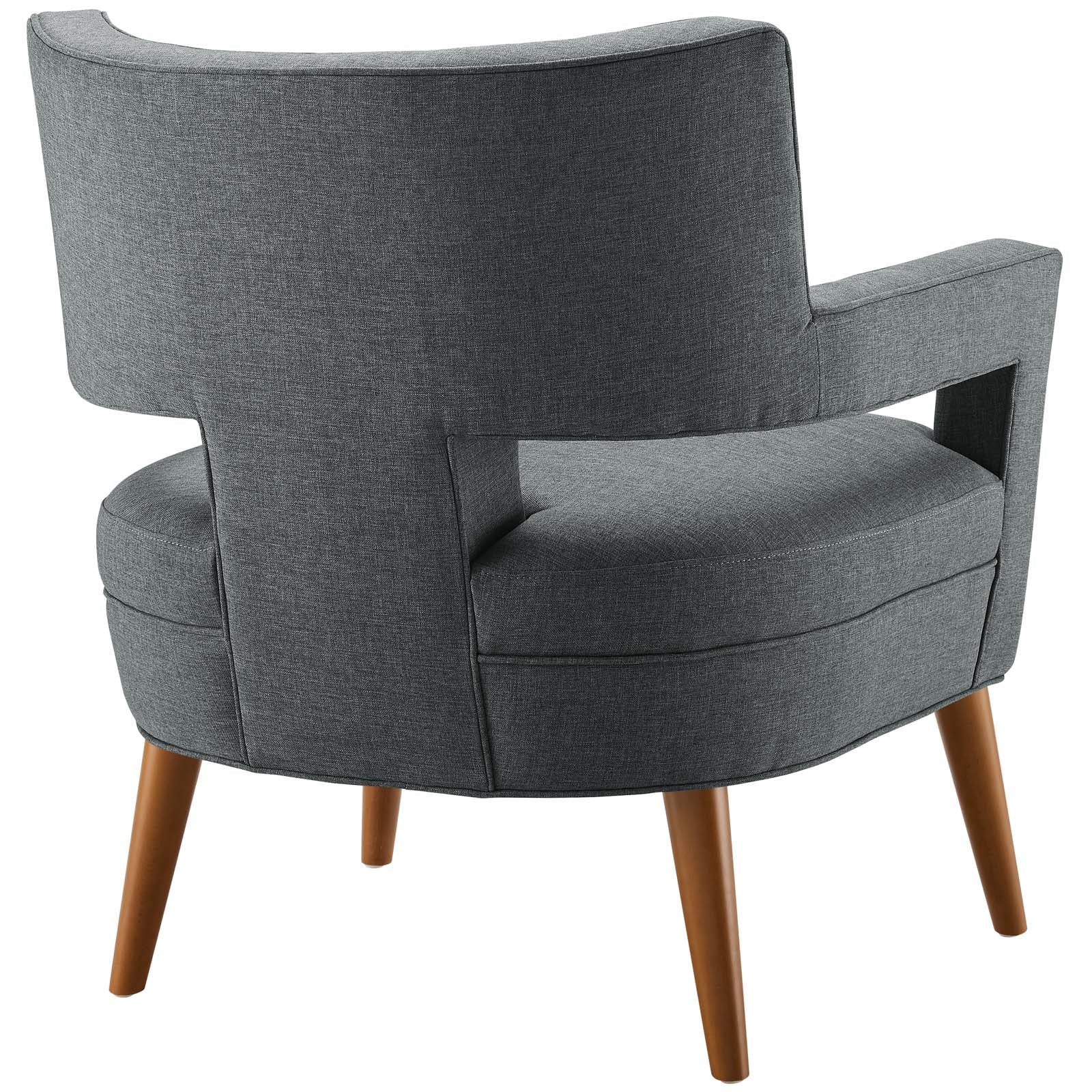 Modway Accent Chairs - Sheer Upholstered Fabric Armchair Gray