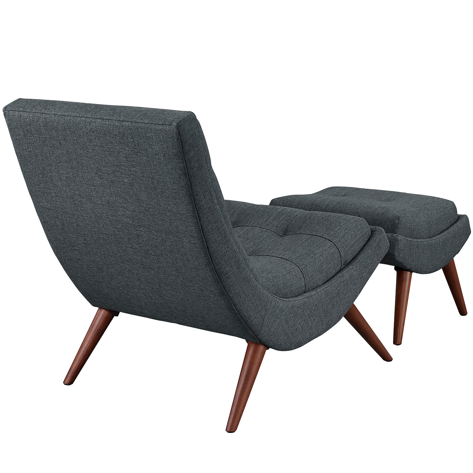 Modway Living Room Sets - Ramp Upholstered Fabric Lounge Chair Set Gray