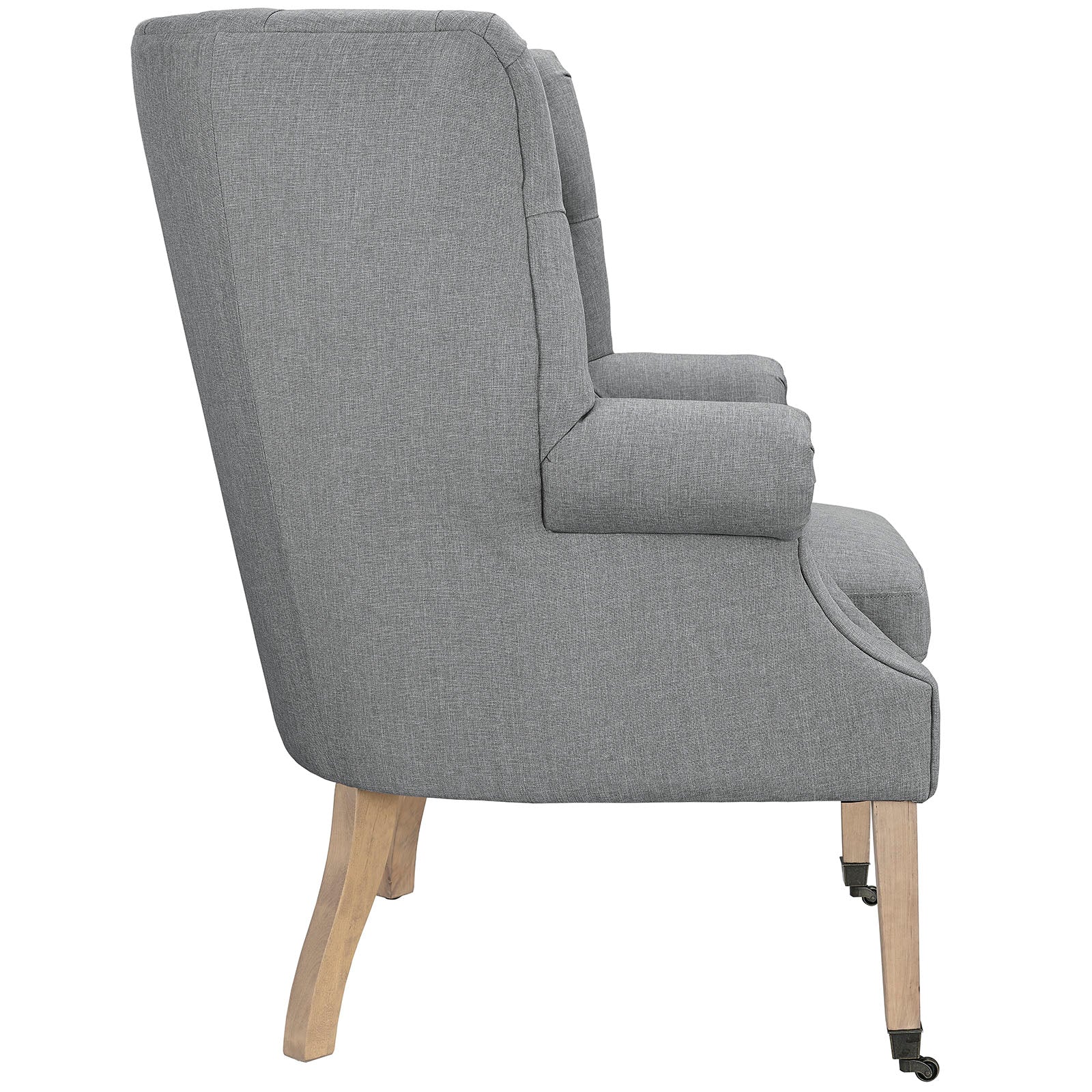 Modway Accent Chairs - Chart Upholstered Fabric Lounge Chair Light Gray