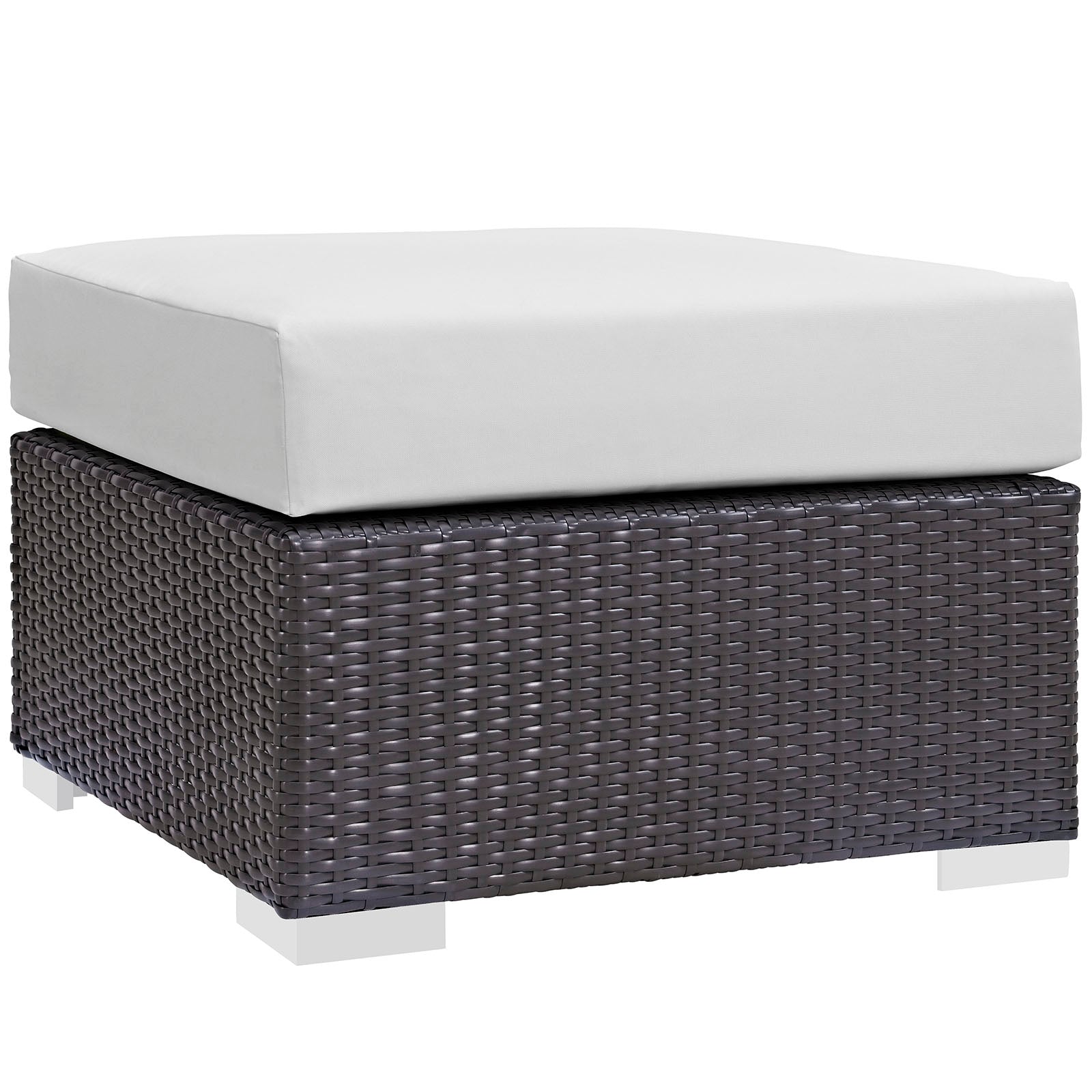Modway Outdoor Conversation Sets - Convene 5 Piece Outdoor Patio 130.5"W Sofa Set Espresso White