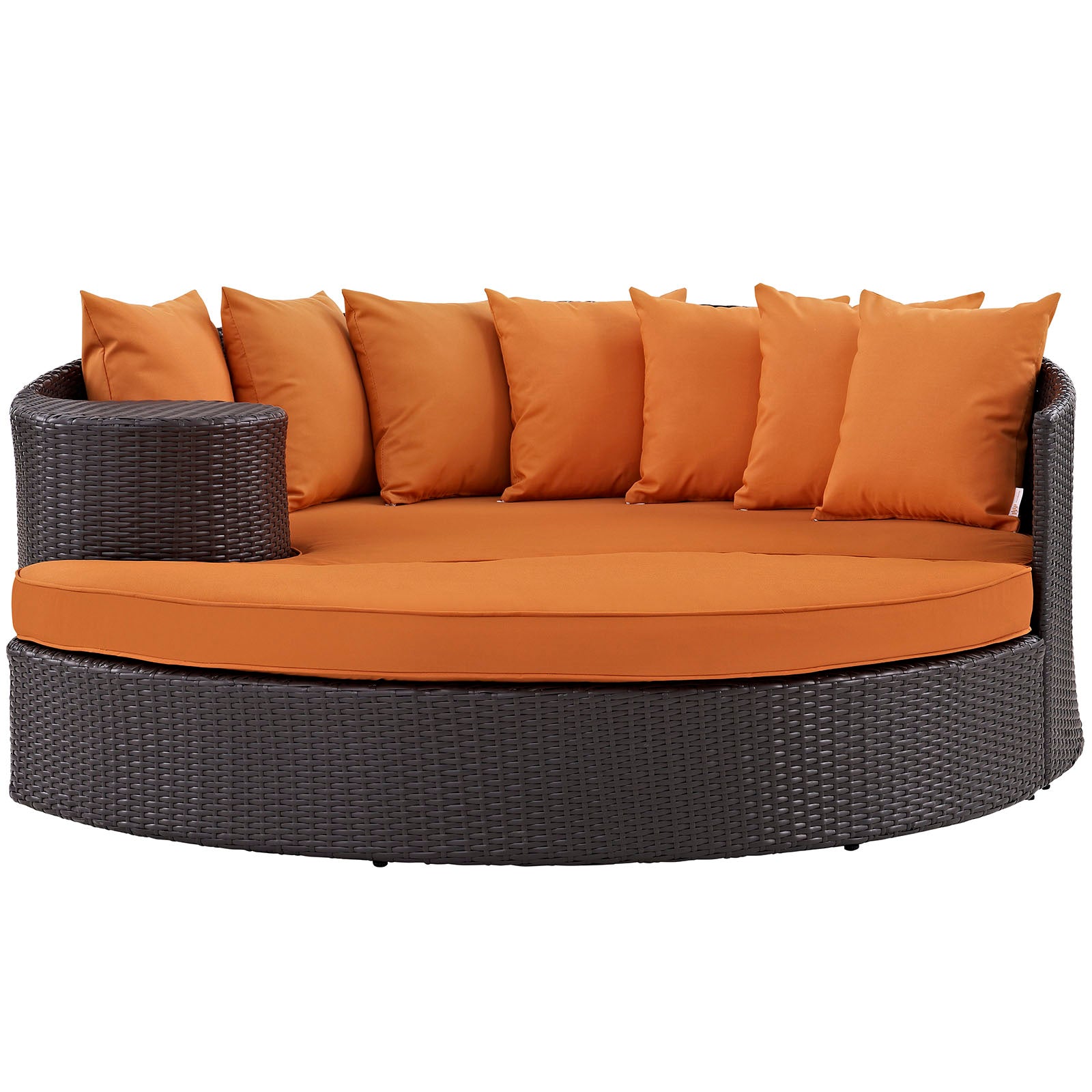 Modway Patio Daybeds - Convene Outdoor Patio Daybed Espresso Orange