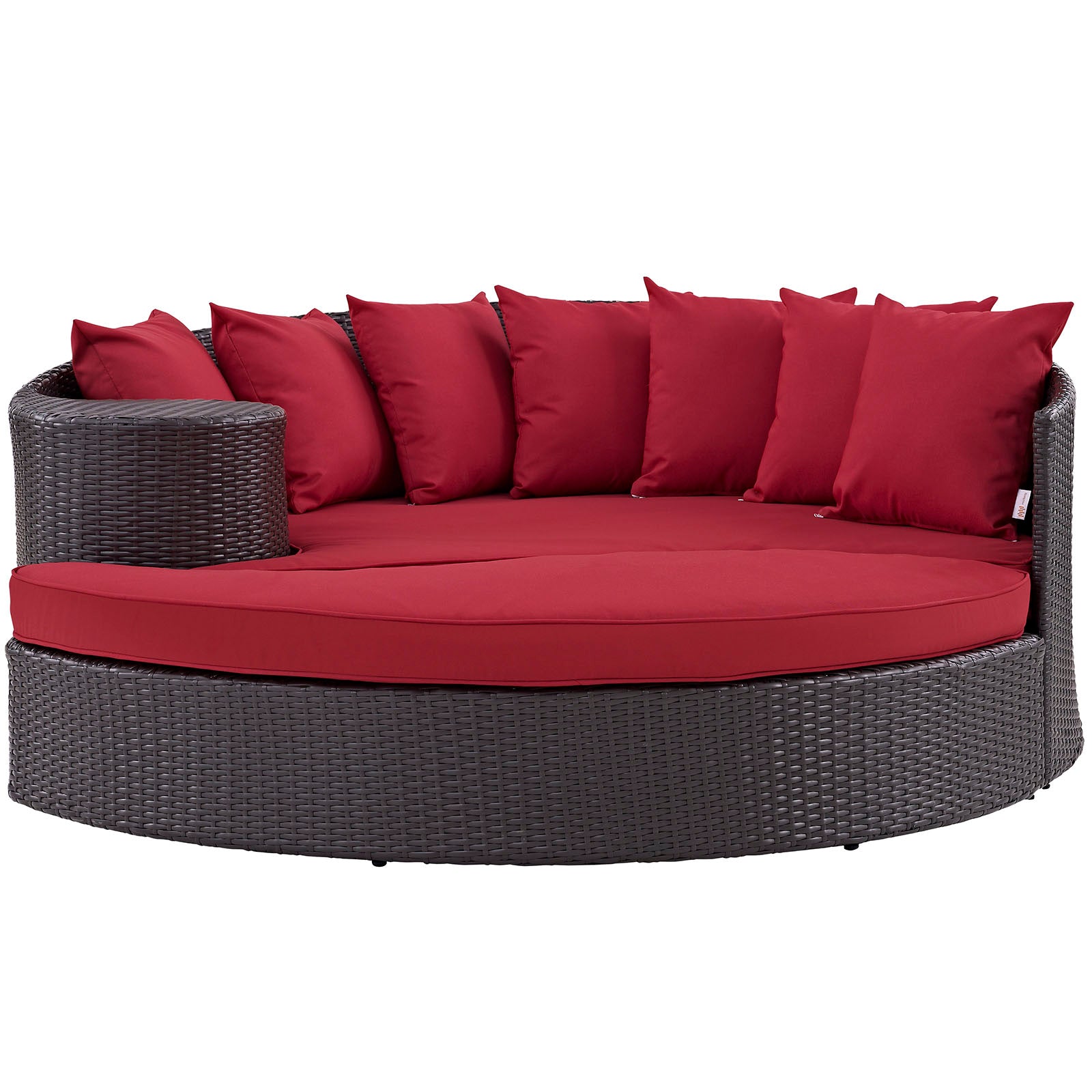 Modway Patio Daybeds - Convene Outdoor Patio Daybed Espresso Red