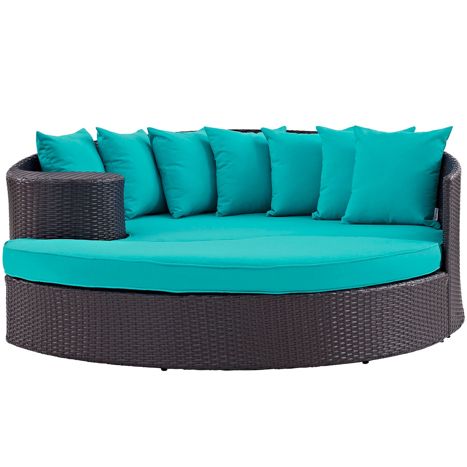 Modway Patio Daybeds - Convene Outdoor Patio Daybed Espresso Turquoise
