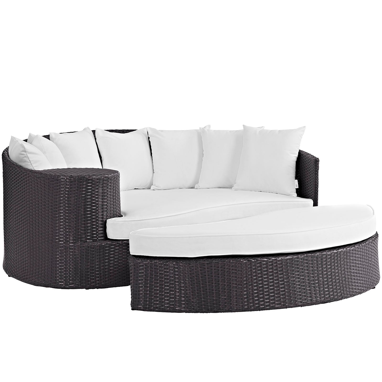 Modway Patio Daybeds - Convene Outdoor Patio Daybed Espresso White