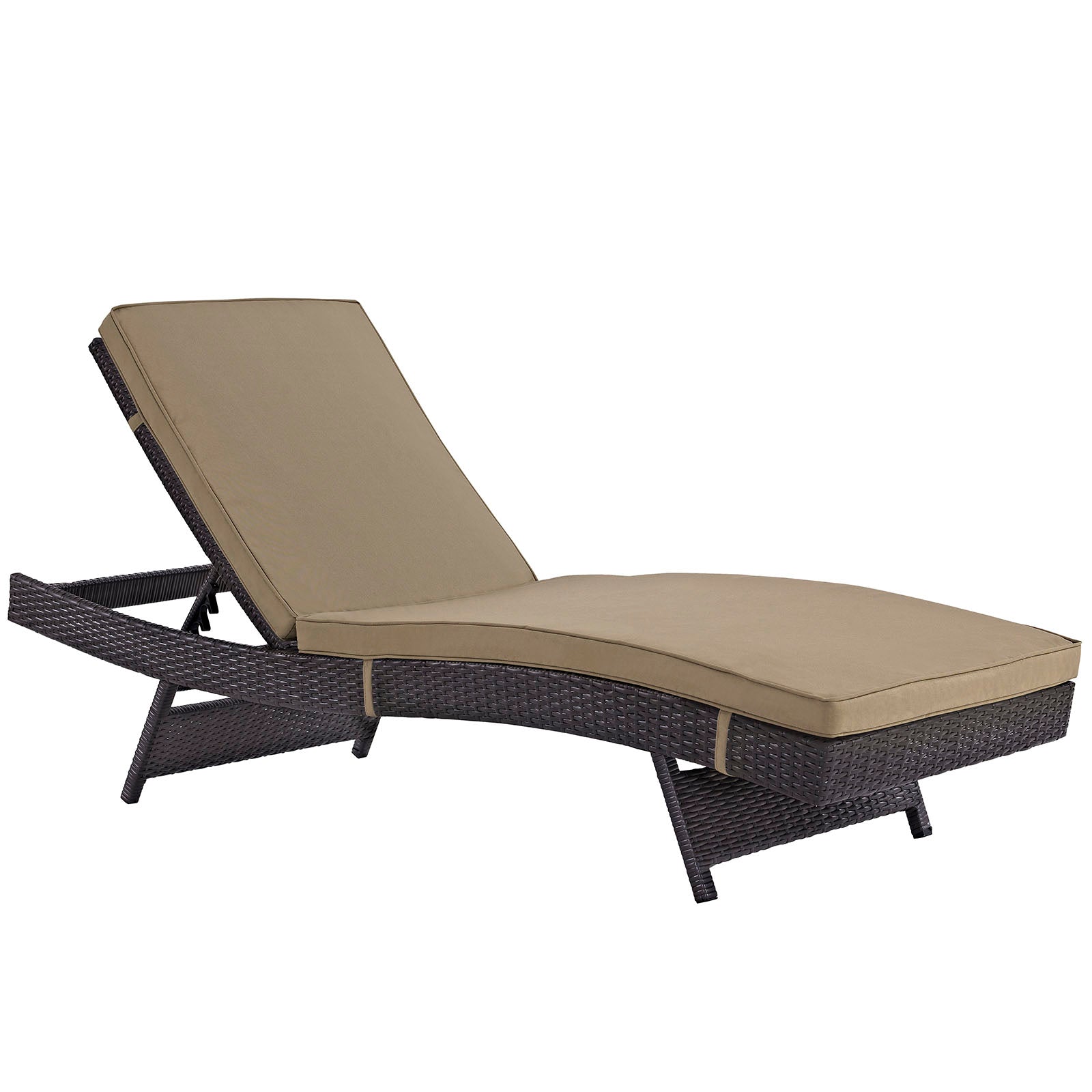 Modway Outdoor Loungers - Convene Outdoor Patio Chaise Espresso Mocha