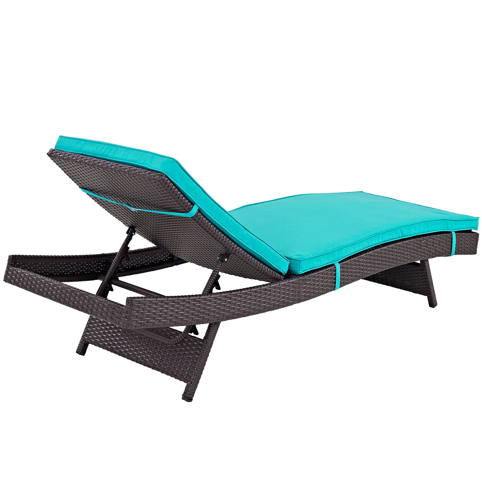Modway Outdoor Loungers - Convene Outdoor Patio Chaise Espresso & Turquoise
