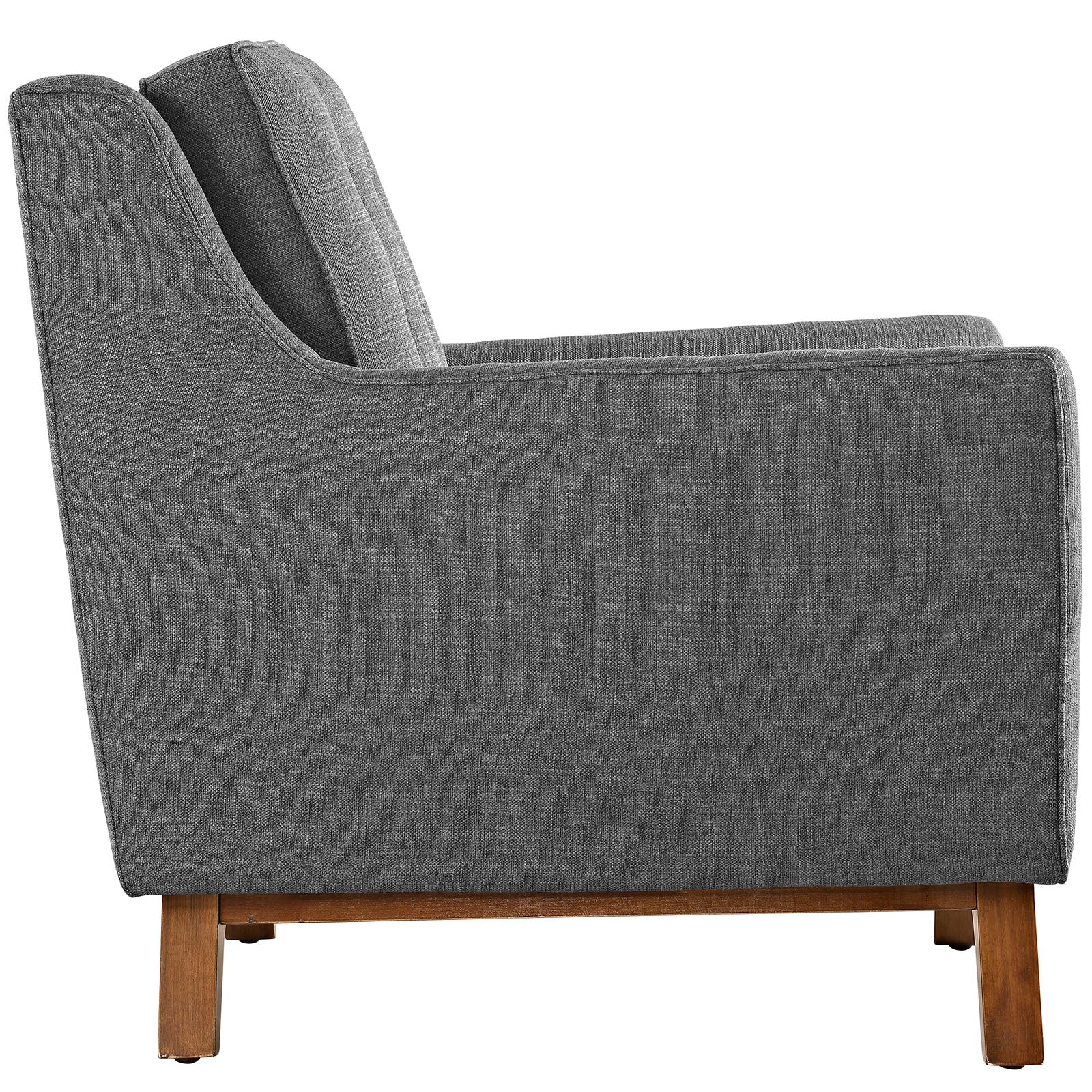 Modway Living Room Sets - Beguile 3 Piece Upholstered Fabric Living Room Set Gray