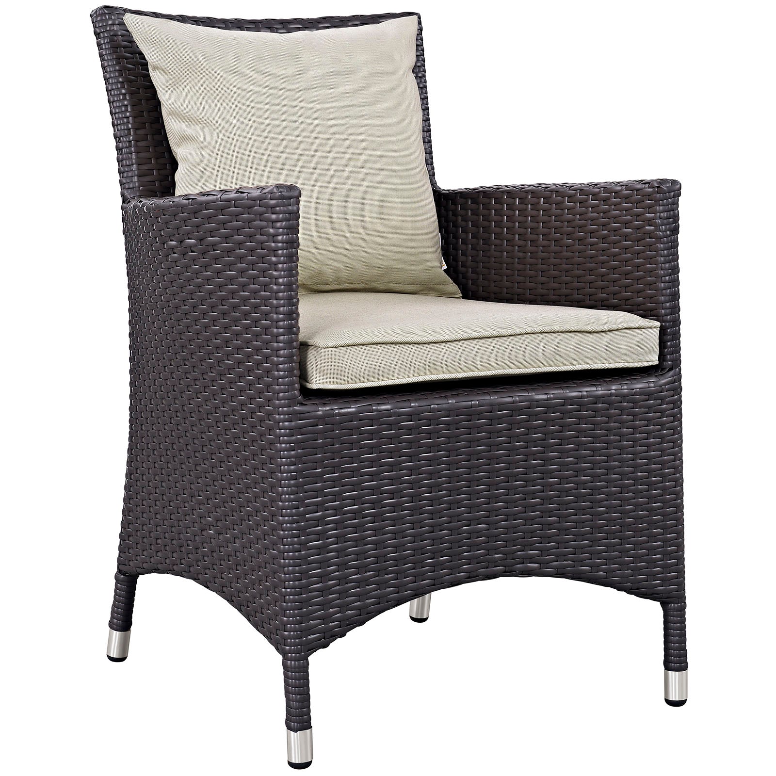 Modway Outdoor Dining Sets - Convene 2 Piece Outdoor Patio Dining Set Espresso Beige