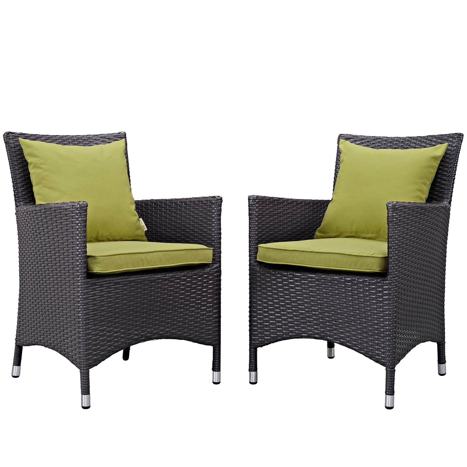 Modway Outdoor Dining Sets - Convene 2 Piece Outdoor Patio Dining Set Espresso Peridot